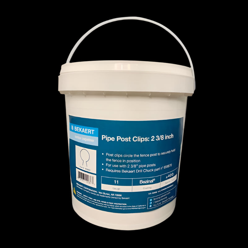 Bekaert 2-3/8" Pipe Clips 11 ga - Bezinal - (400 count bucket)