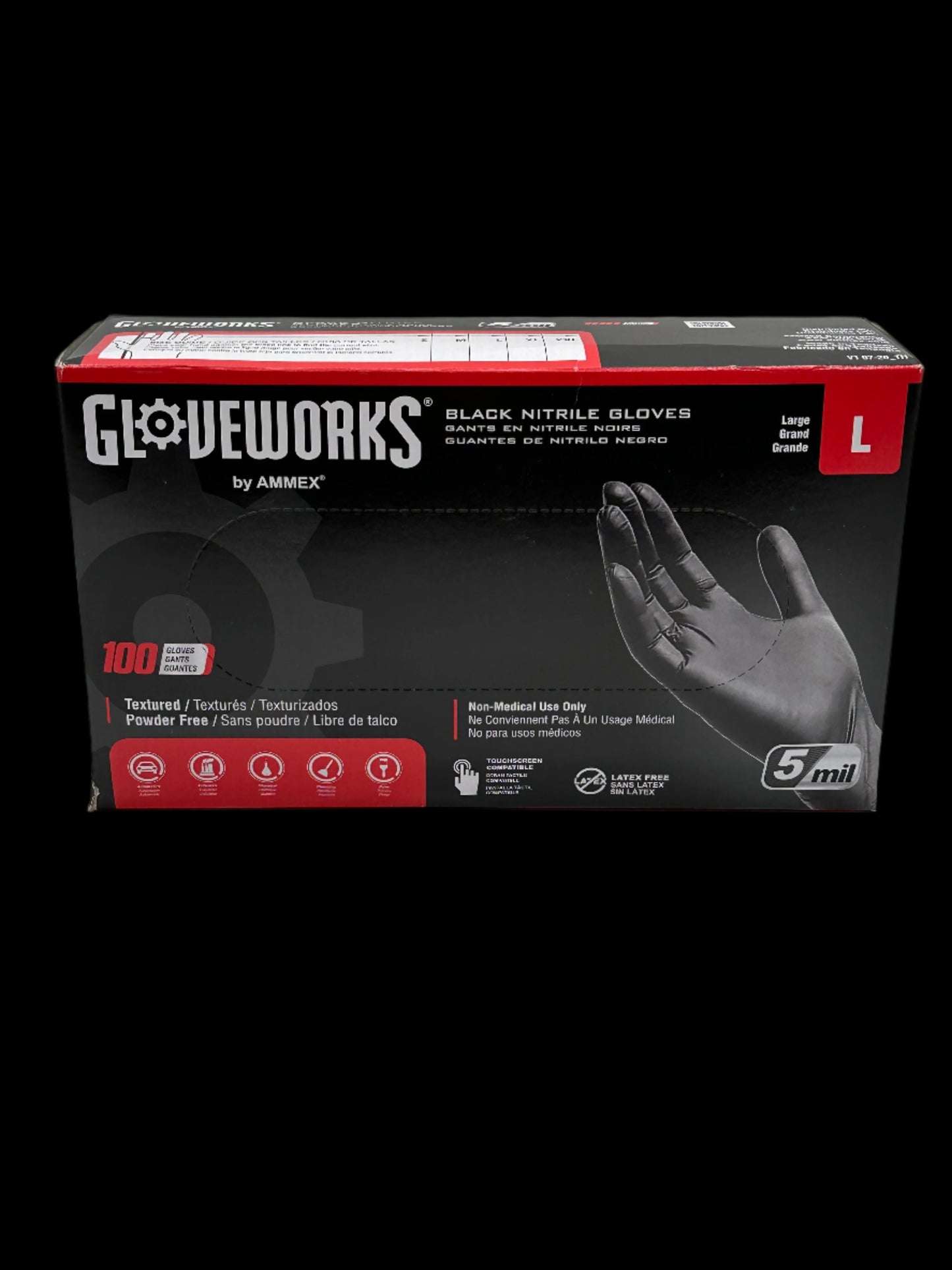 Glove Works Black Nitrile Gloves