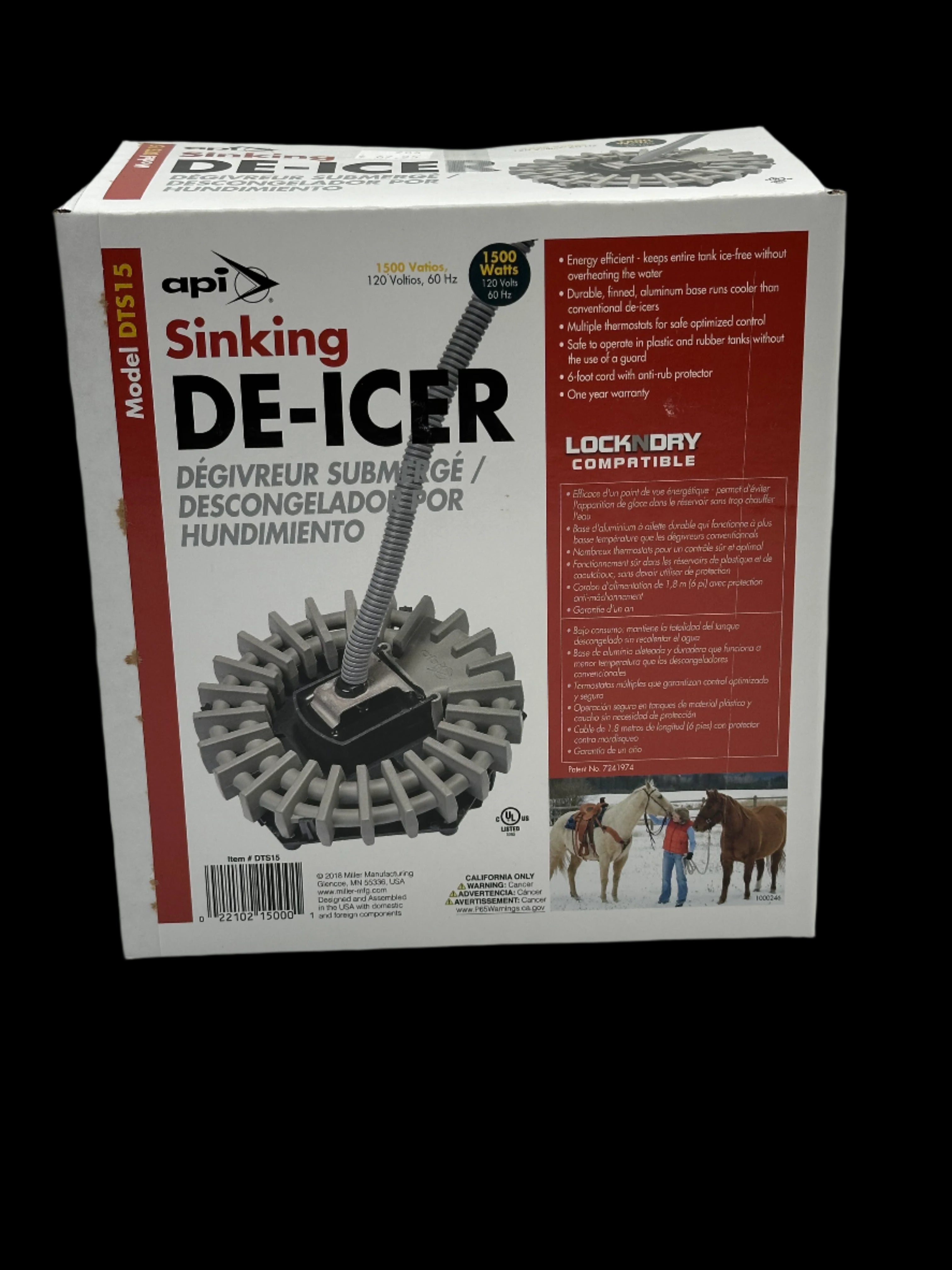 API Sinking De-Icer - 1500 Watt