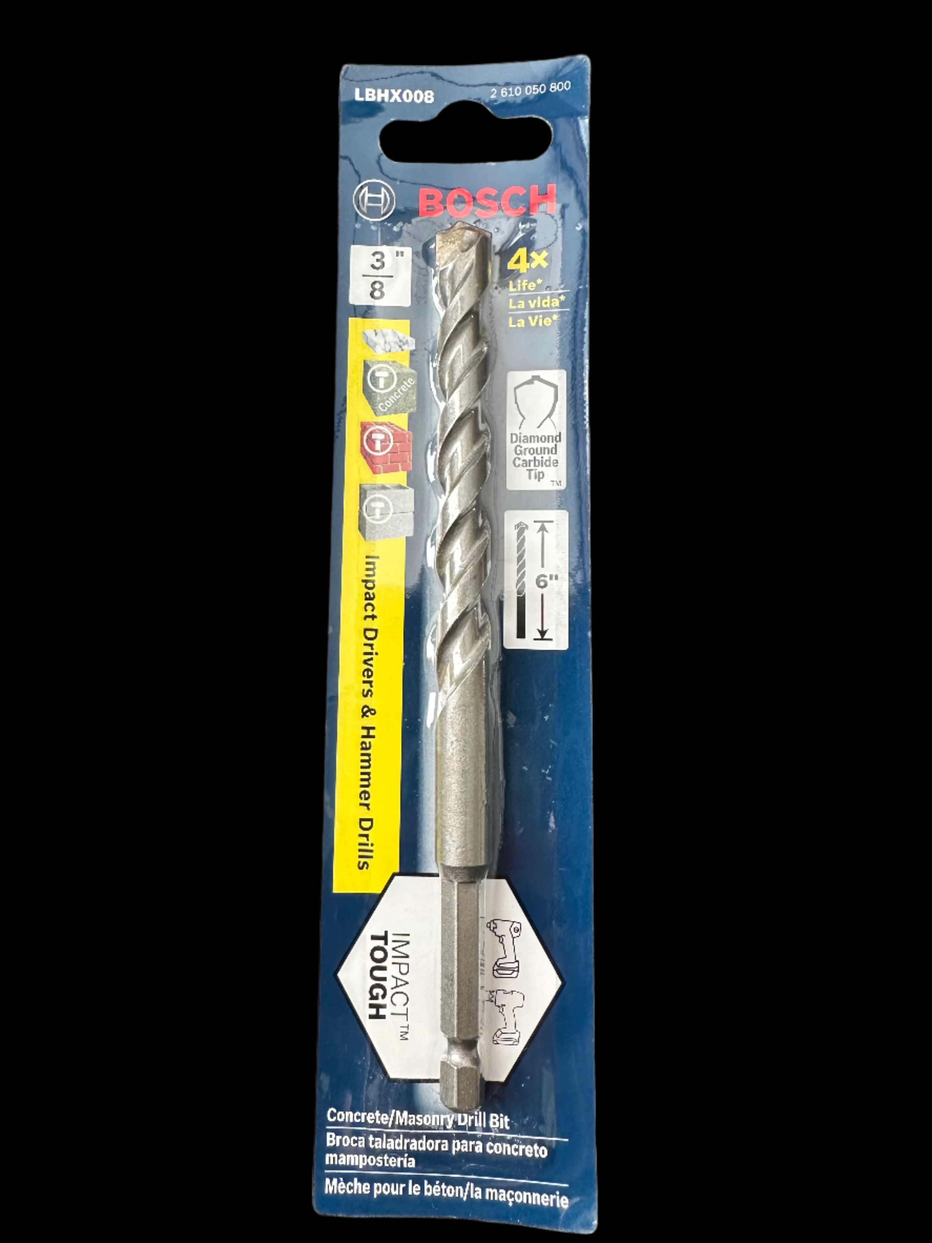 Bosch 3/8" x 6" Masonry Drill Bit