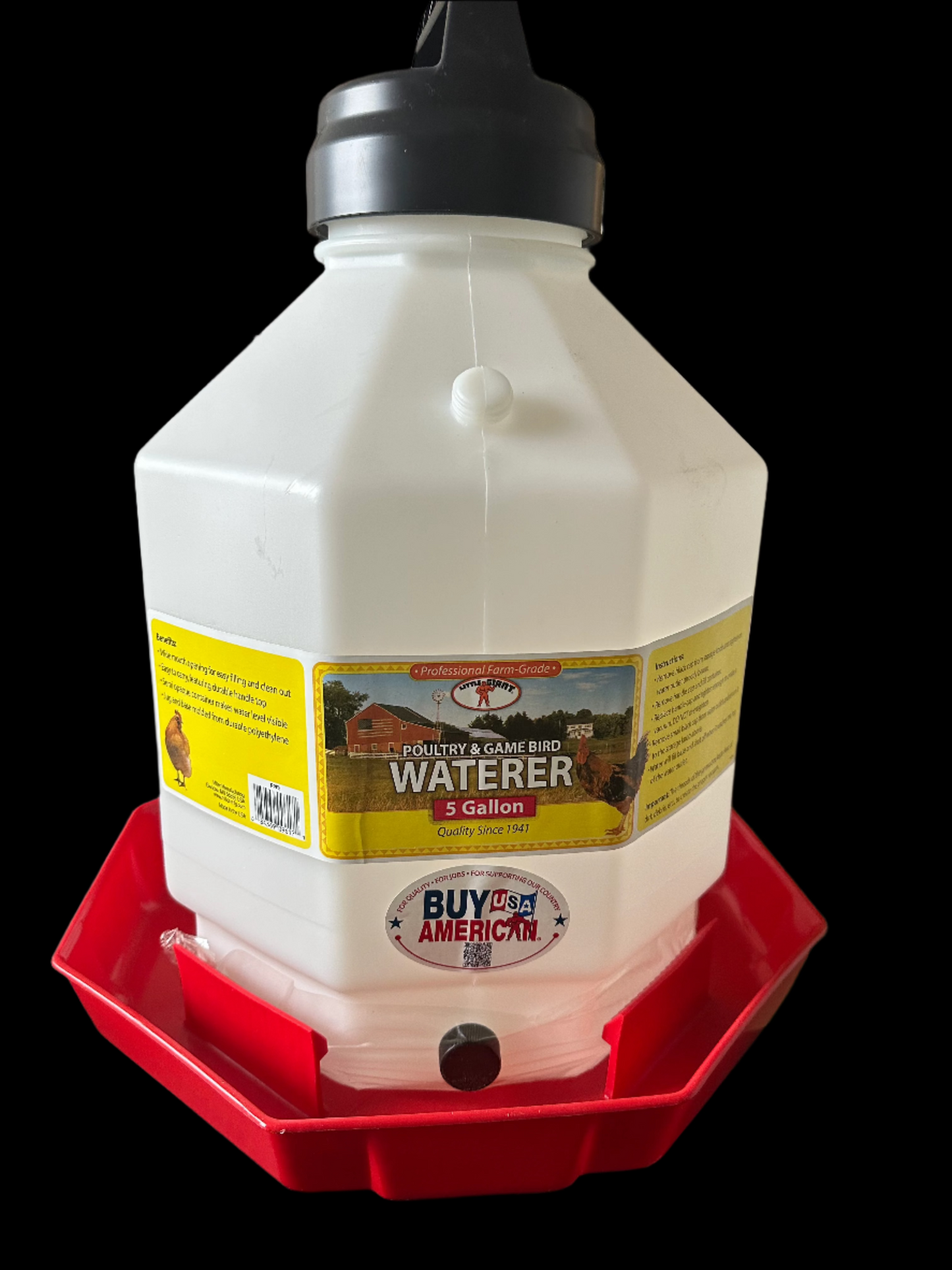 Little Giant Plastic Poultry Waterer - 5 Gal