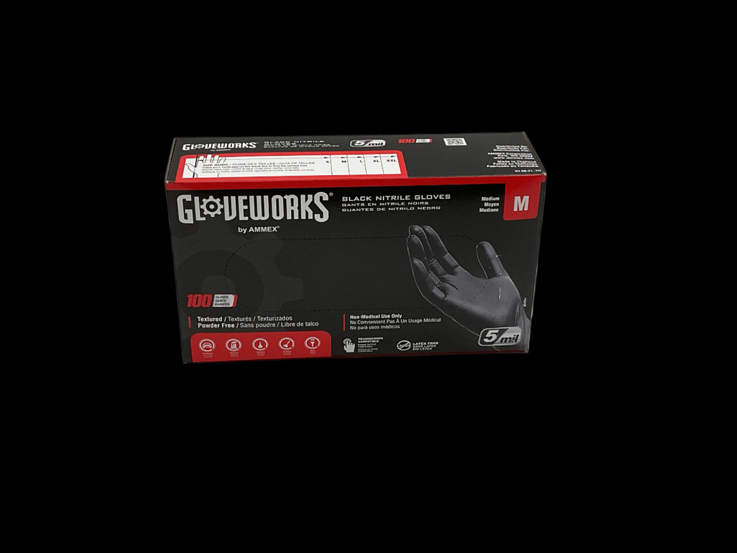 Glove Works Black Nitrile Gloves