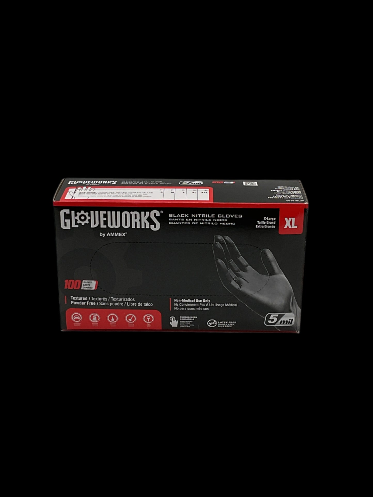 Glove Works Black Nitrile Gloves