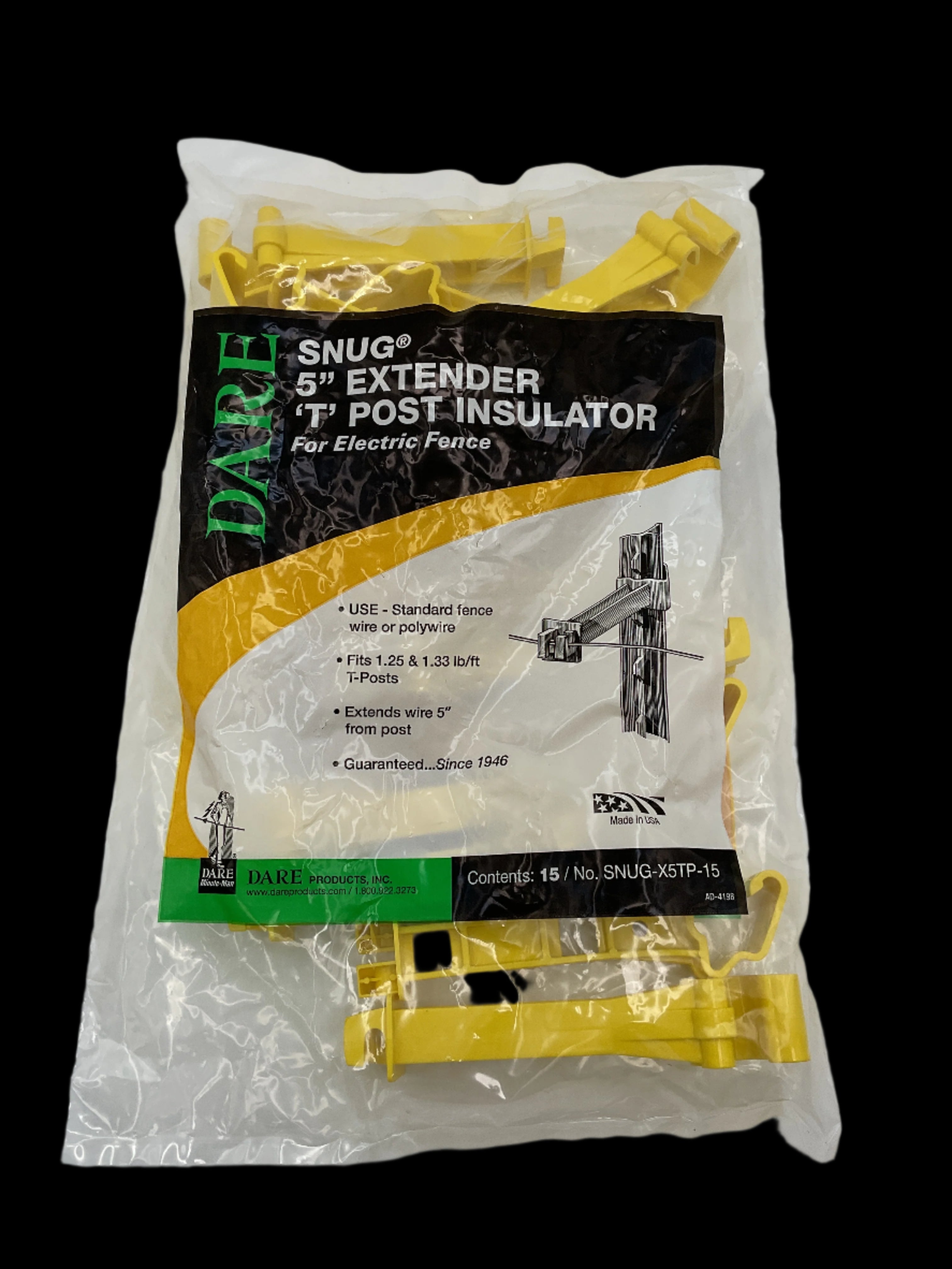 Dare 5" Extender T-Post Insulator - SNUG-X5TP-15