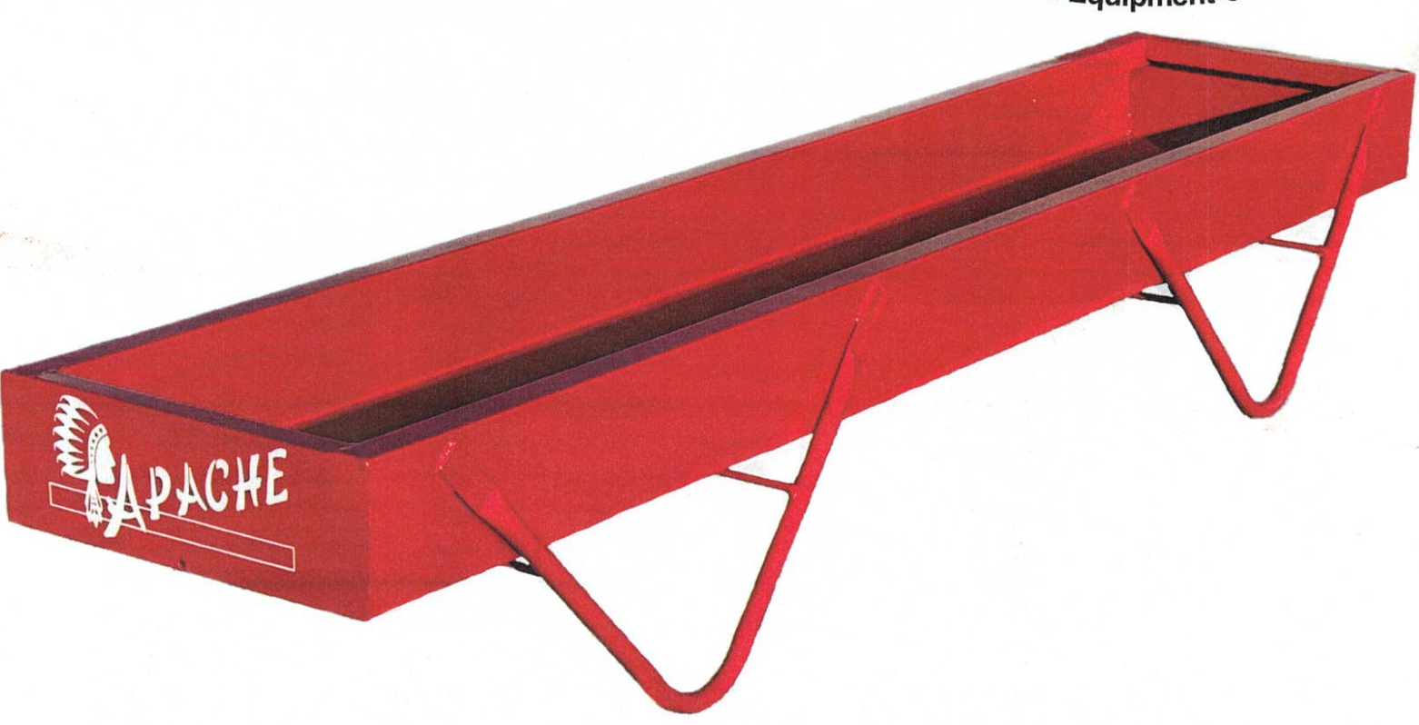 Apache Feed Bunk On V Skids - 8" x 24" x 10'
