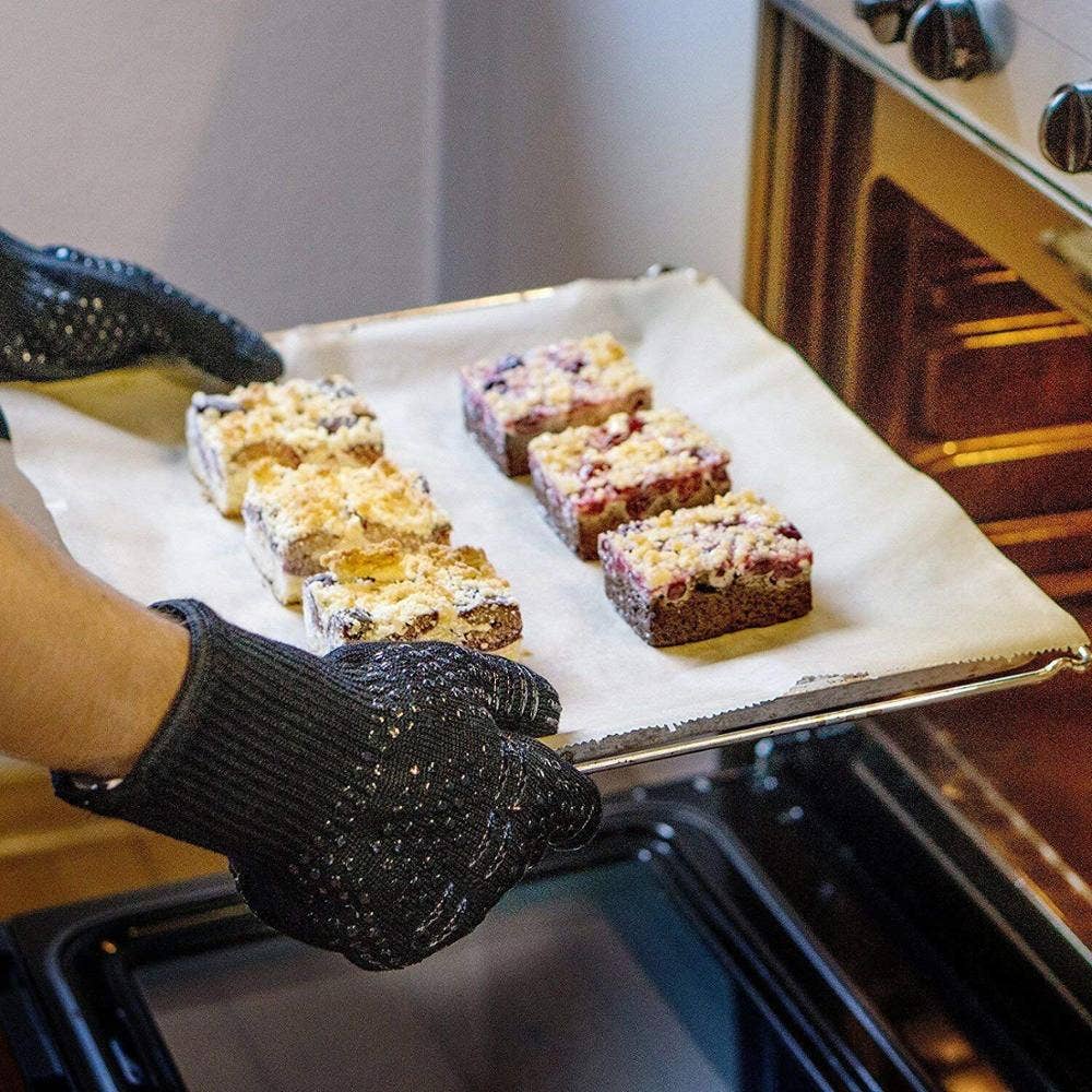 BBQ Grill Gloves Cut & 932°F Heat Resistant Gloves