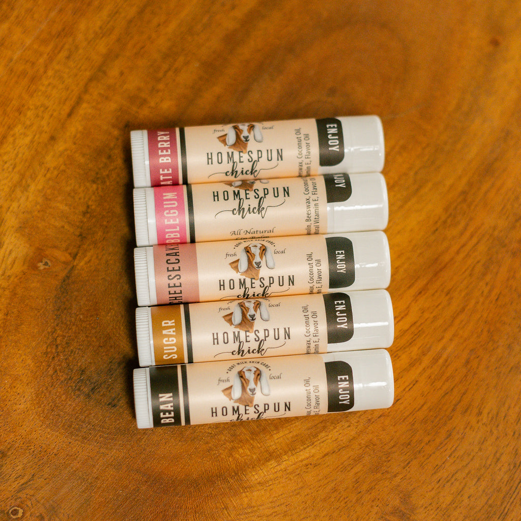 HomeSpun Chick Goat Milk Lip Balm - .15 oz Tube