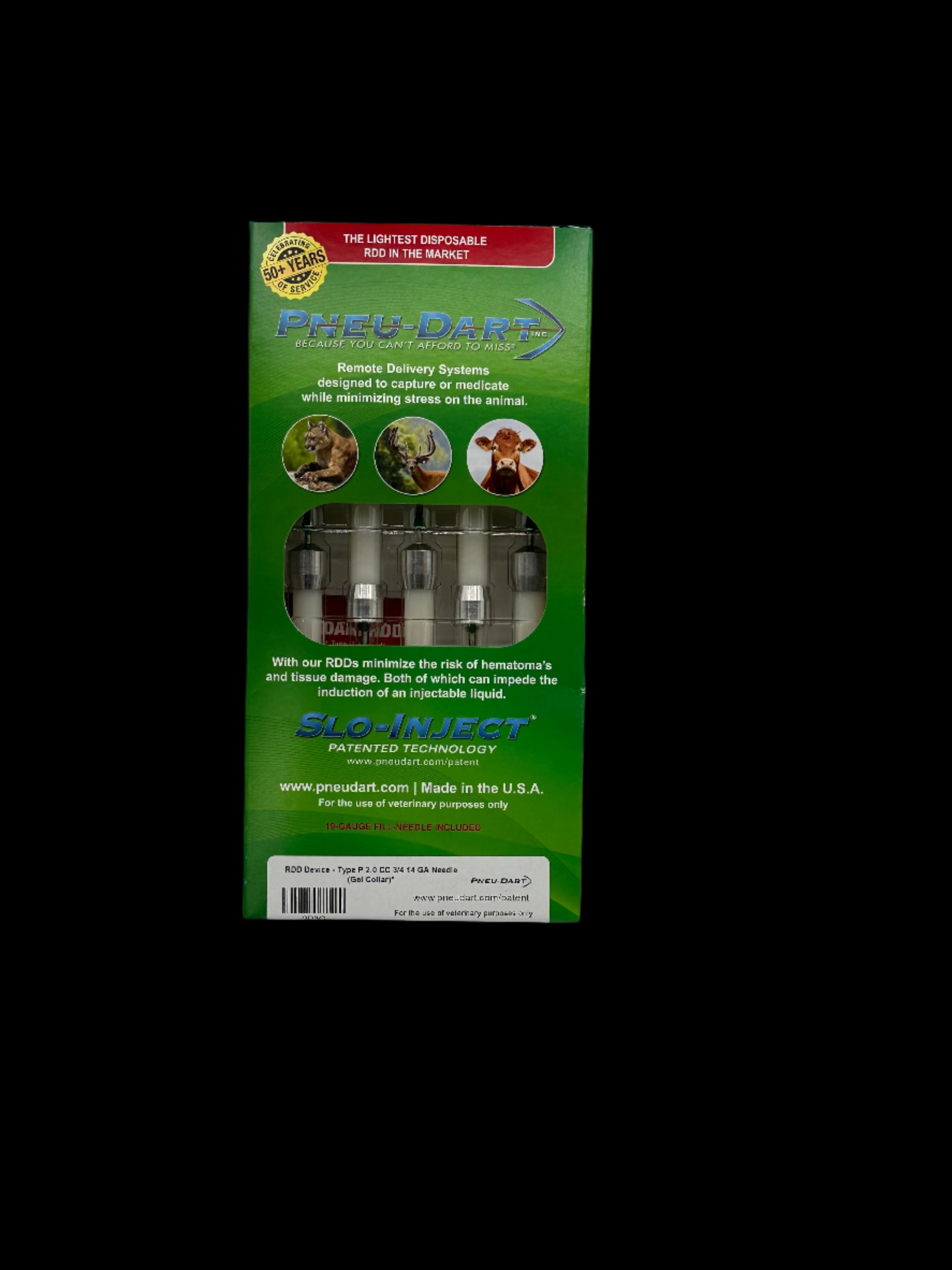 Pneu-Dart - 3/4" & 1/2" Needle Darts - Type P & U - 5 Pack