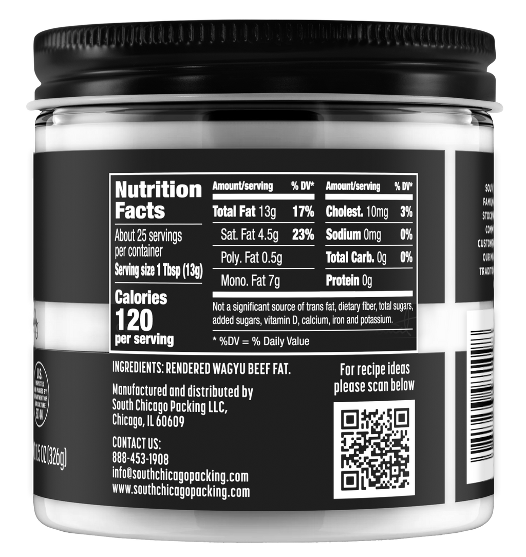Wagyu Beef Tallow 11.5 Oz Glass Jar