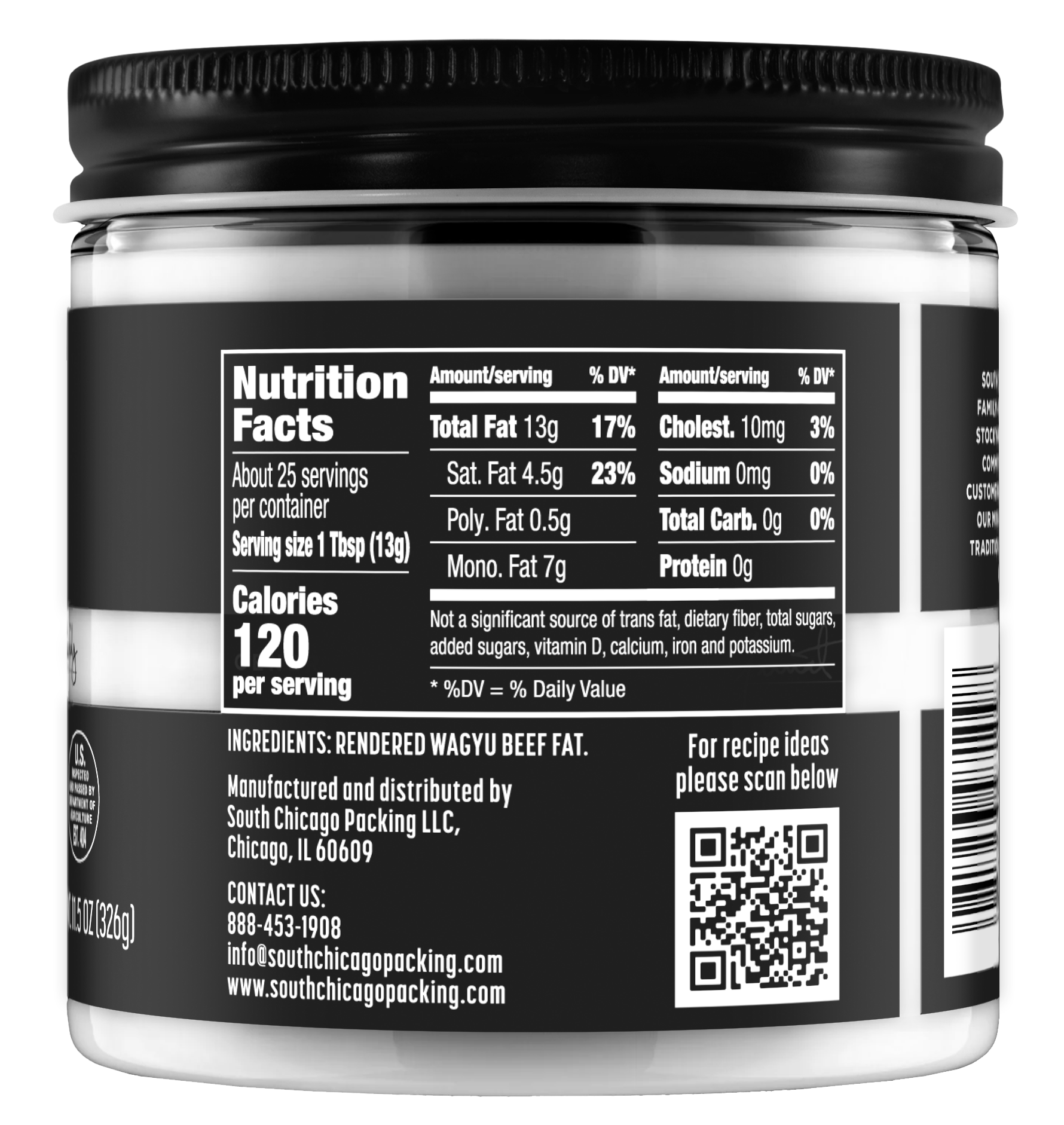 Wagyu Beef Tallow 11.5 Oz Glass Jar