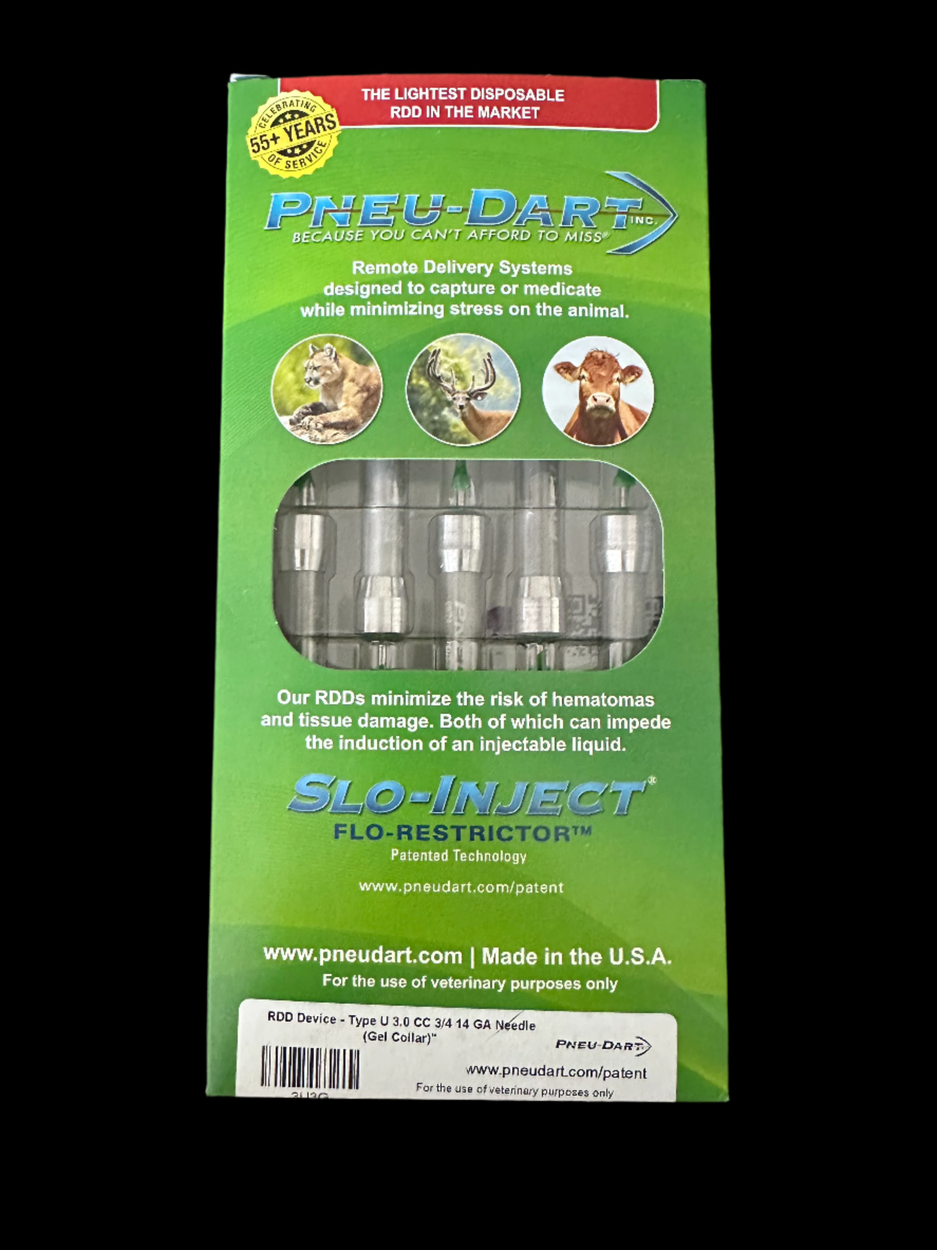 Pneu-Dart - 3/4" & 1/2" Needle Darts - Type P & U - 5 Pack