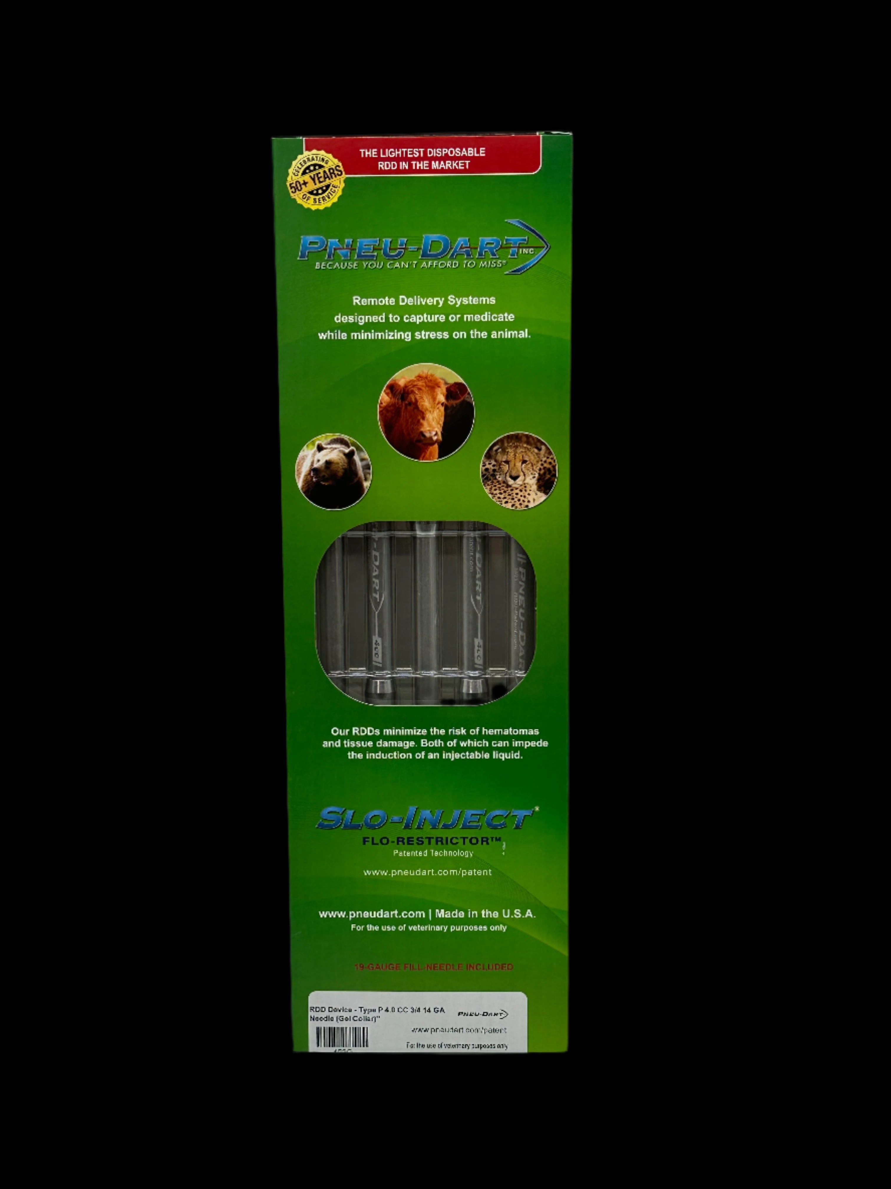 Pneu-Dart - 3/4" & 1/2" Needle Darts - Type P & U - 5 Pack