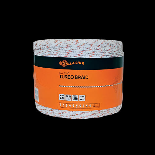 Gallagher Turbo Braid-1312FT/400M - 5MM/3/16" - G62176