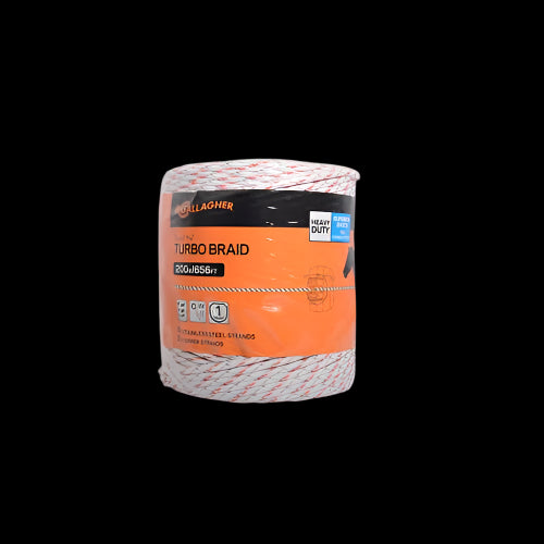 Gallagher Turbo Braid- 656'/200M - 5MM/3/16"- G62174