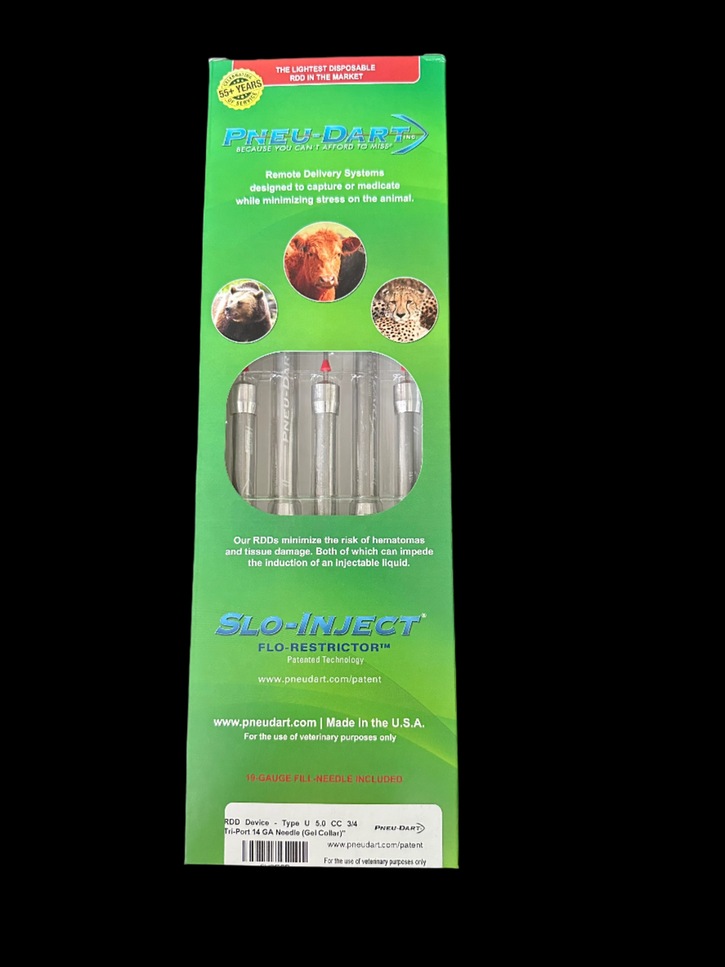 Pneu-Dart - 3/4" & 1/2" Needle Darts - Type P & U - 5 Pack