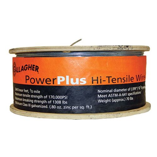 Gallagher - 2640 - 1/2 Mile Hi-Tensile Wire - Wood Spool -  #A303