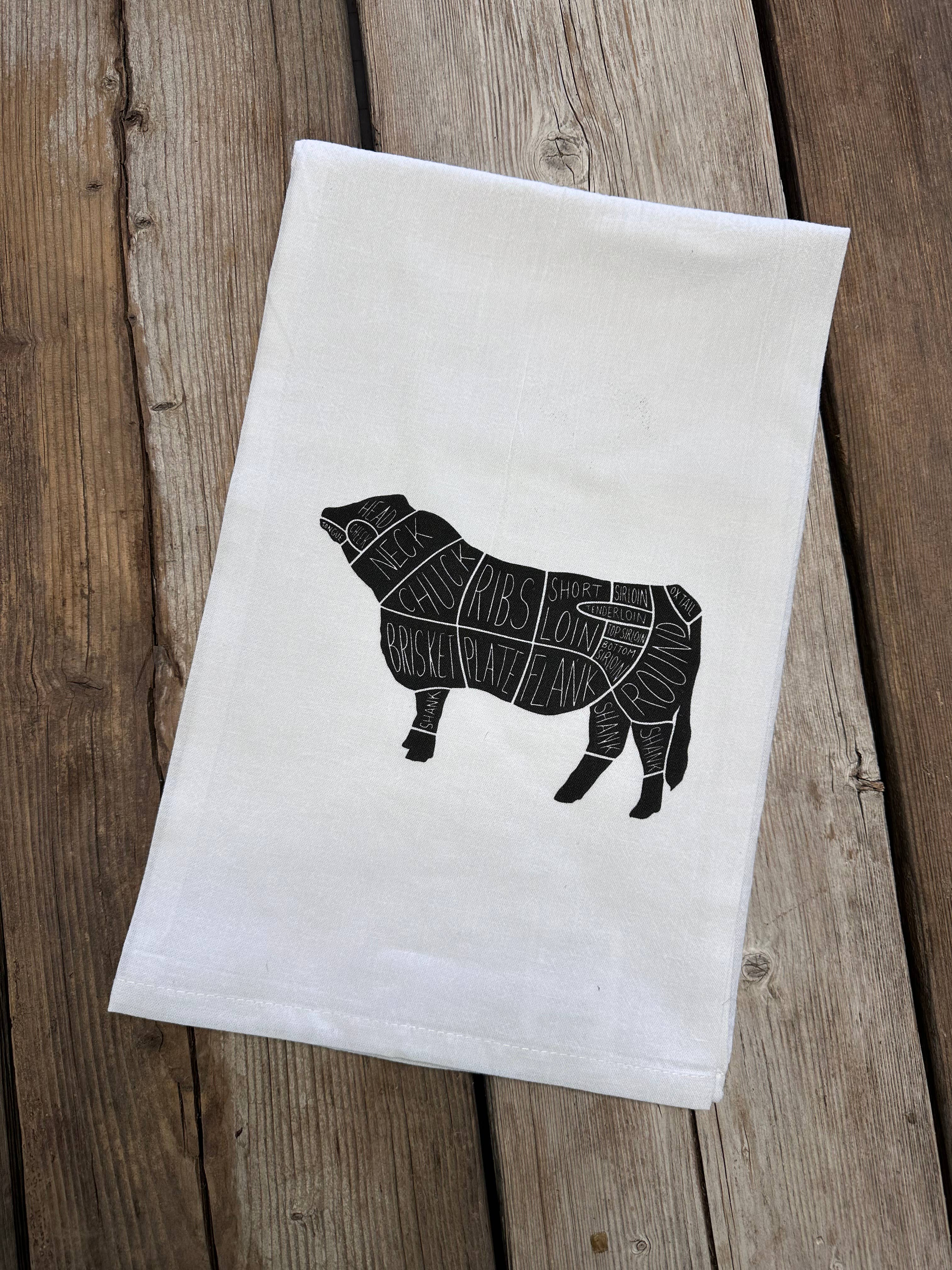 Beef Cuts - Western Tea Towel