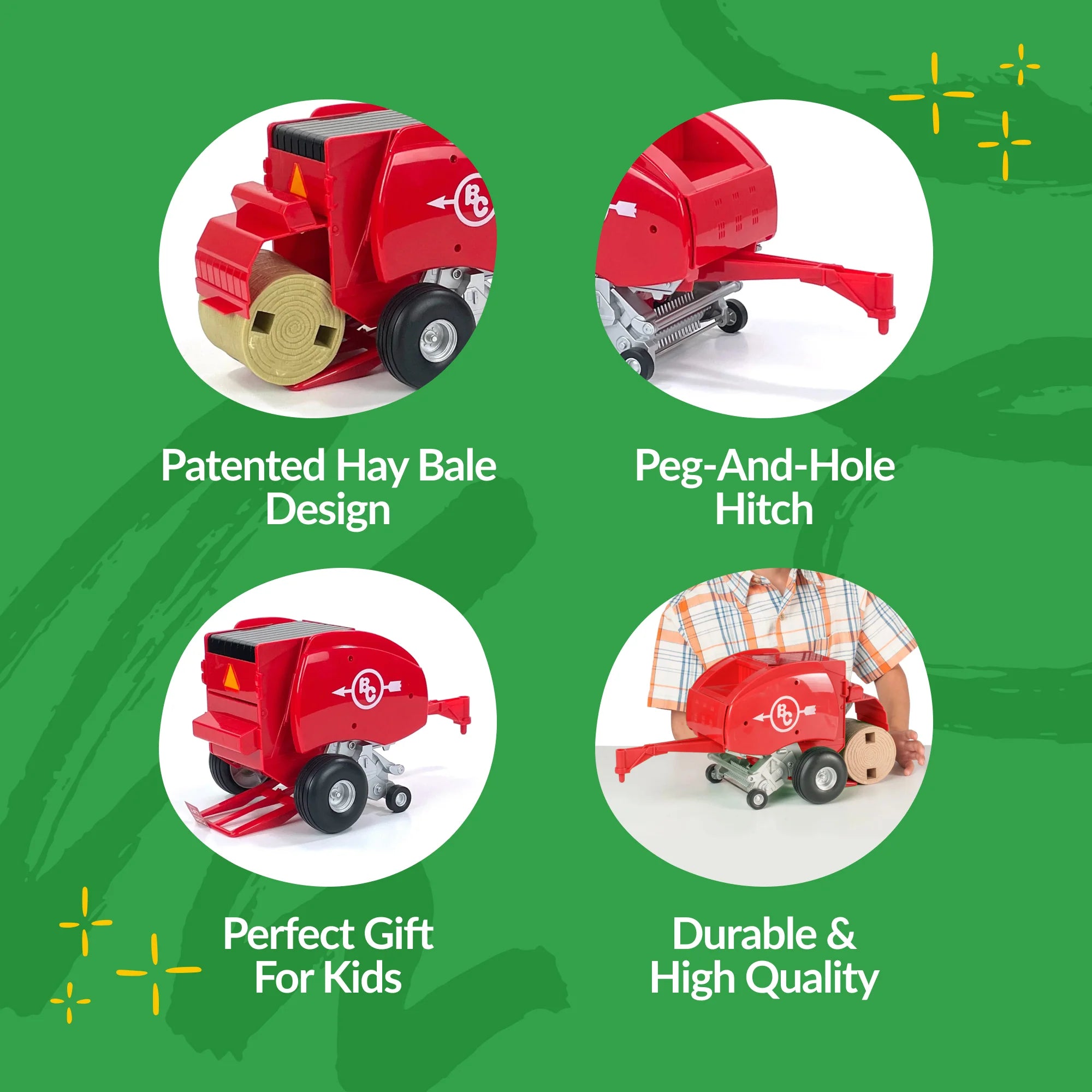 Big Country Toys Red Round Baler - #490R