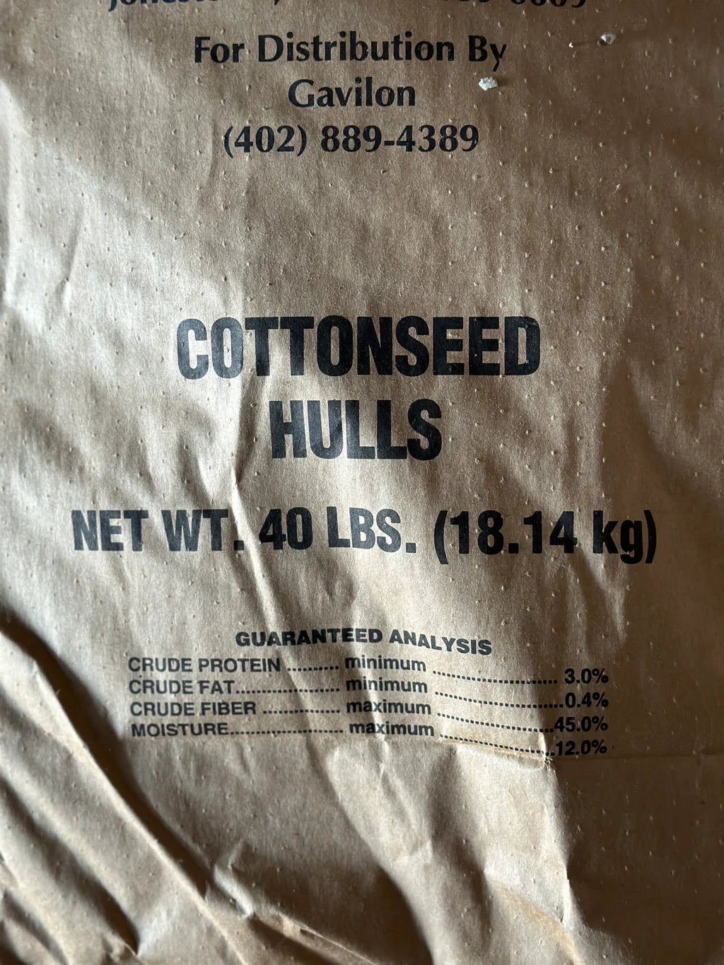 Cottonseed Hulls Bagged - 40lb