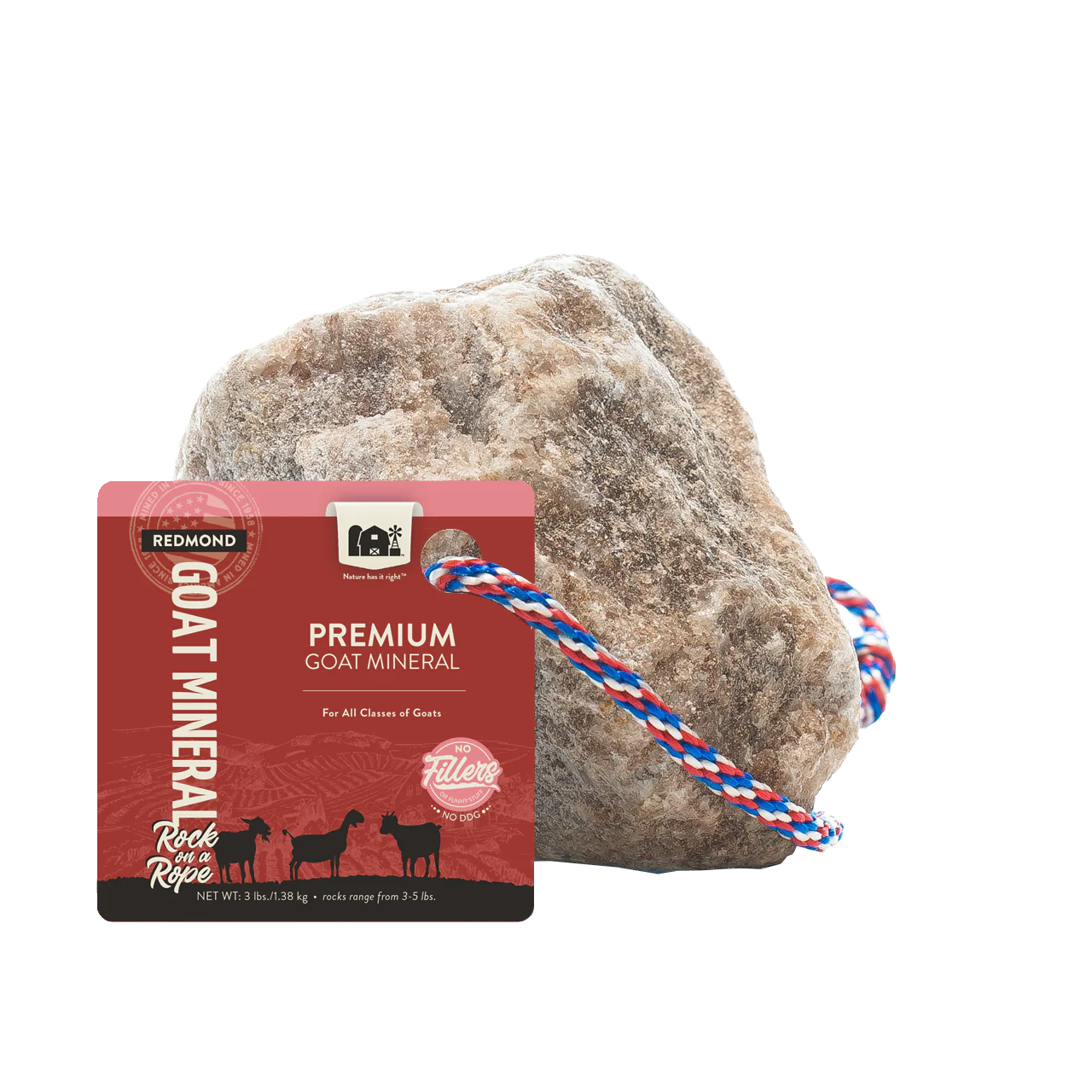 Redmond Goat Mineral Rock on Rope