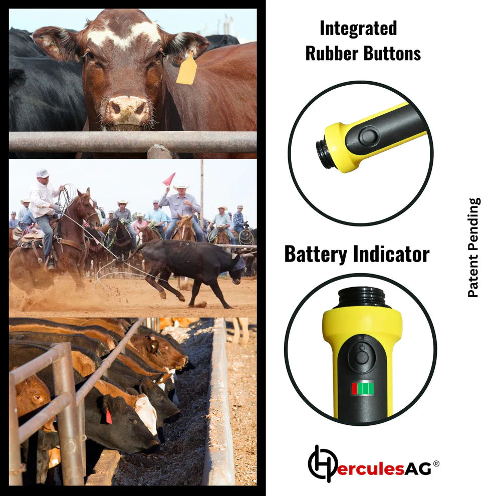 HerculesAg - Hornet 2600 USB Rechargeable Electric Livestock Prod Handle in Plastic Clamshell