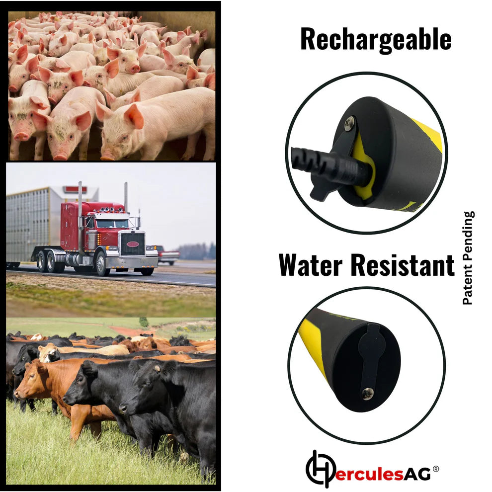 HerculesAg - Hornet 2600 USB Rechargeable Electric Livestock Prod Handle in Plastic Clamshell