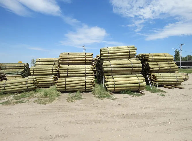 Green Treated Posts - Blunt Posts