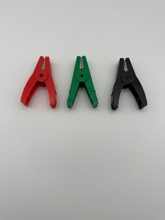 Alligator Clamps - Red, Green, Black