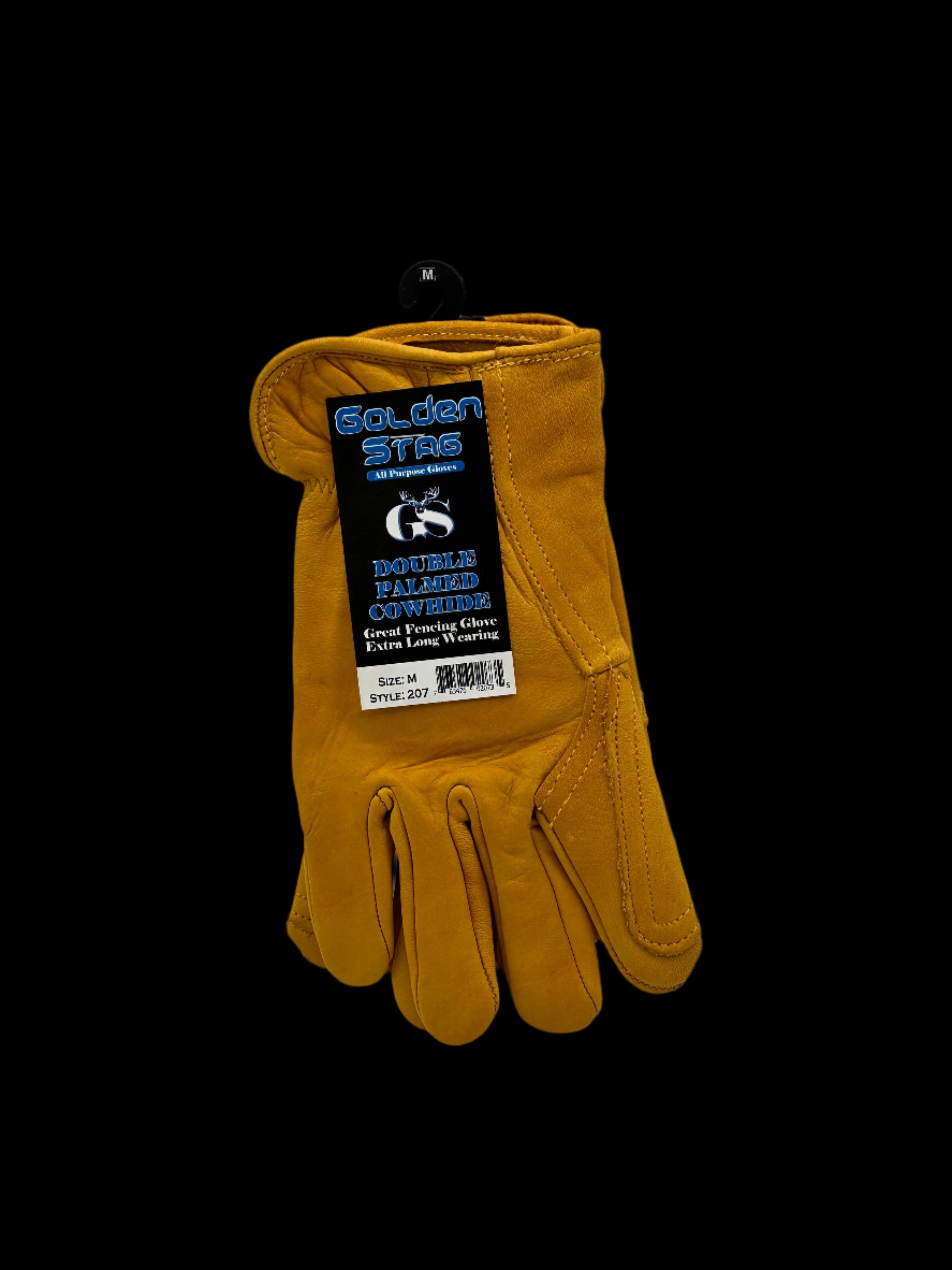 Golden Stag- Double Palm Cowhide Gloves - 207