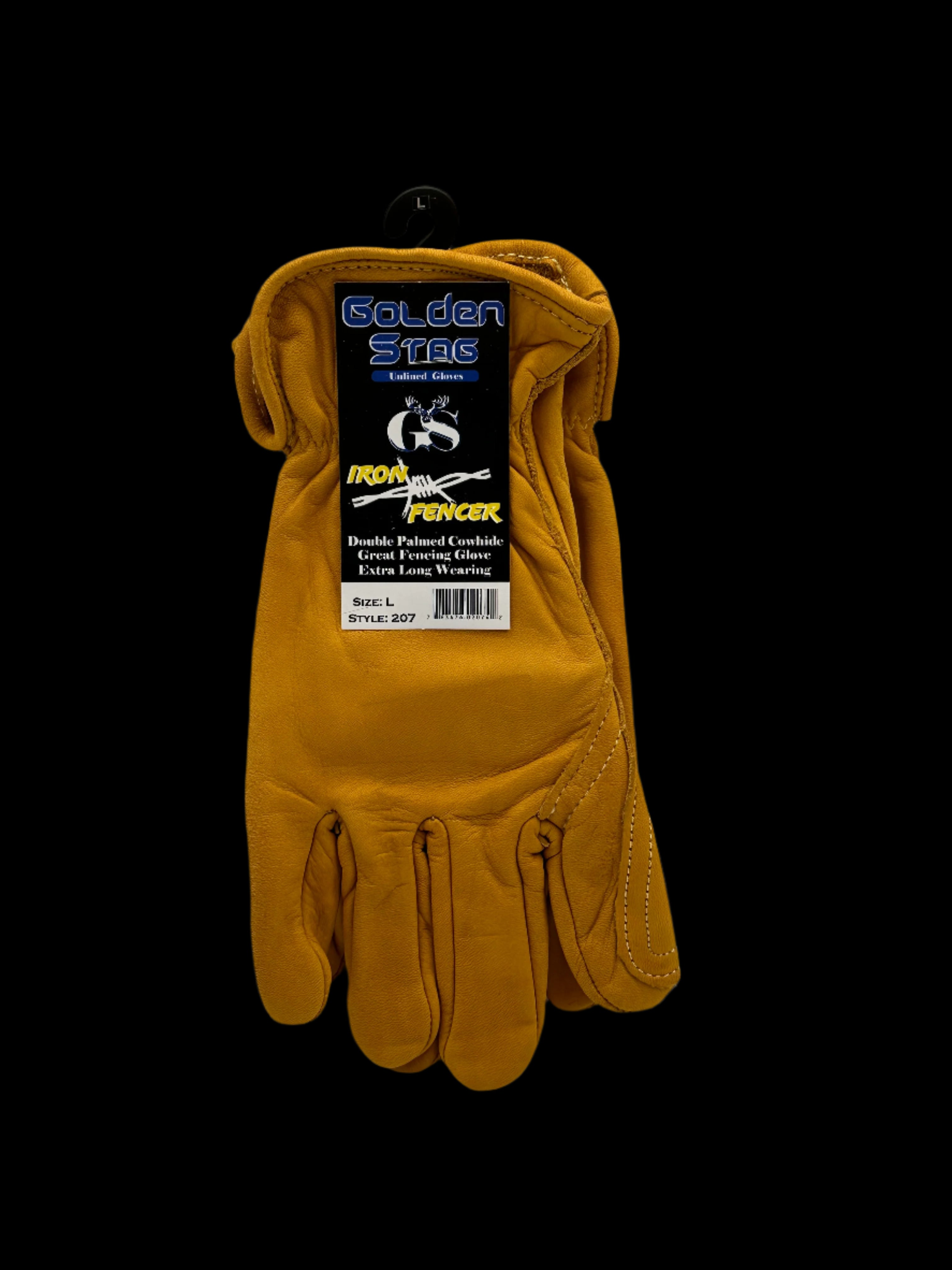 Golden Stag- Double Palm Cowhide Gloves - 207