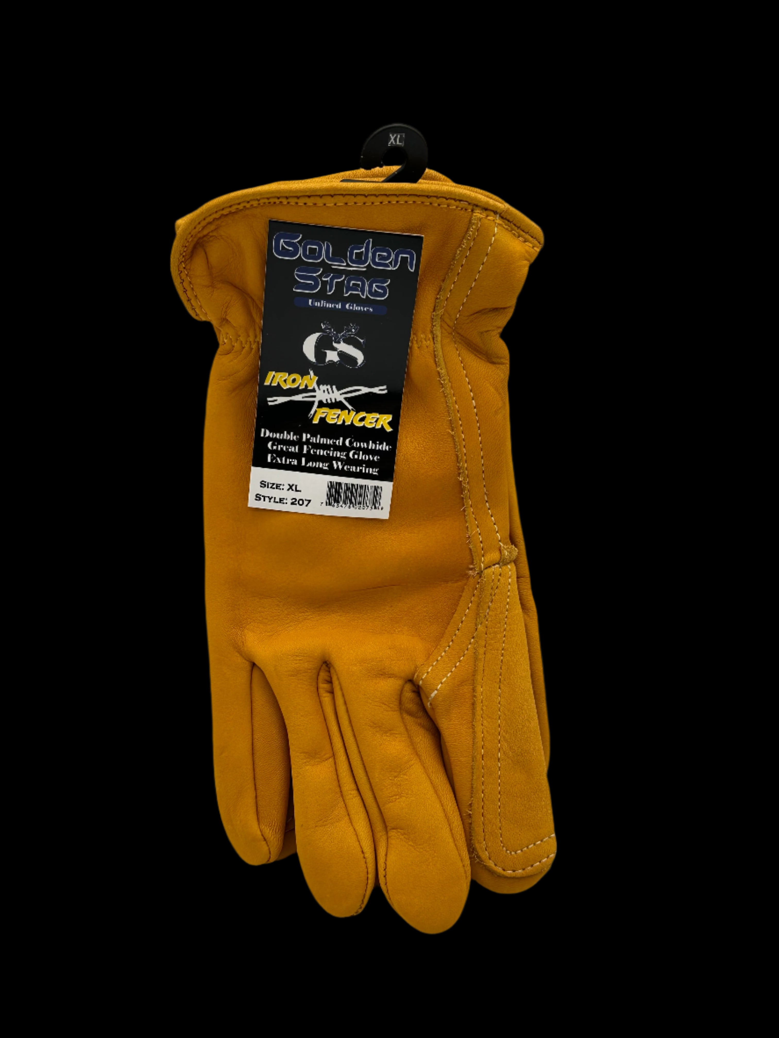 Golden Stag- Double Palm Cowhide Gloves - 207