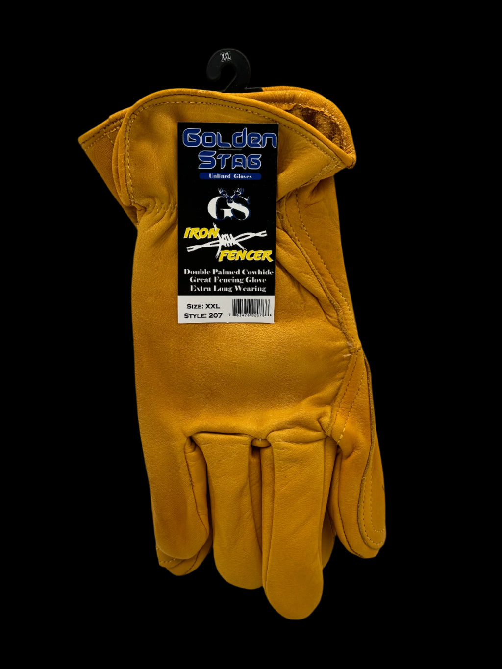 Golden Stag- Double Palm Cowhide Gloves - 207