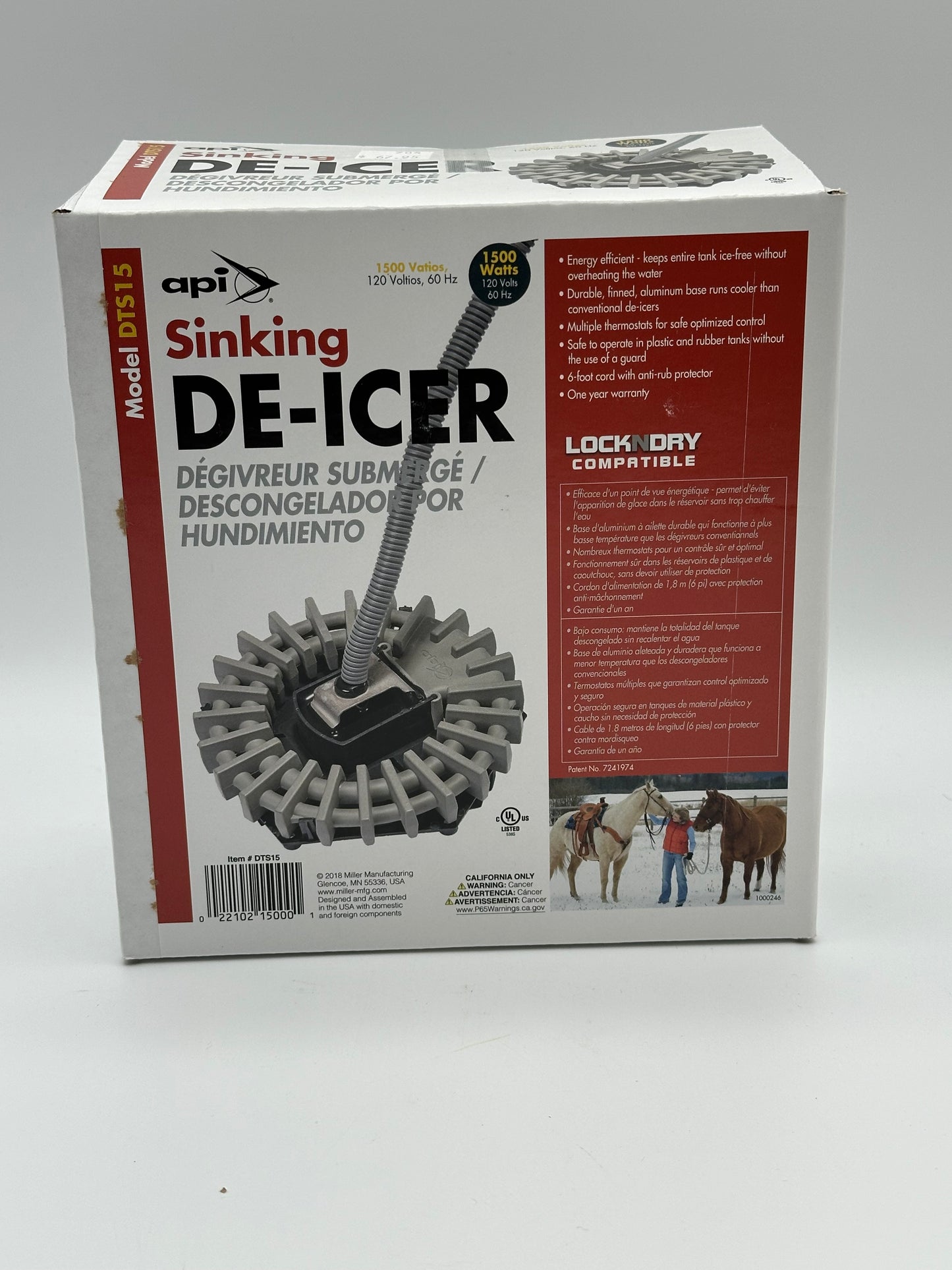 API Sinking De-Icer - 1500 Watt