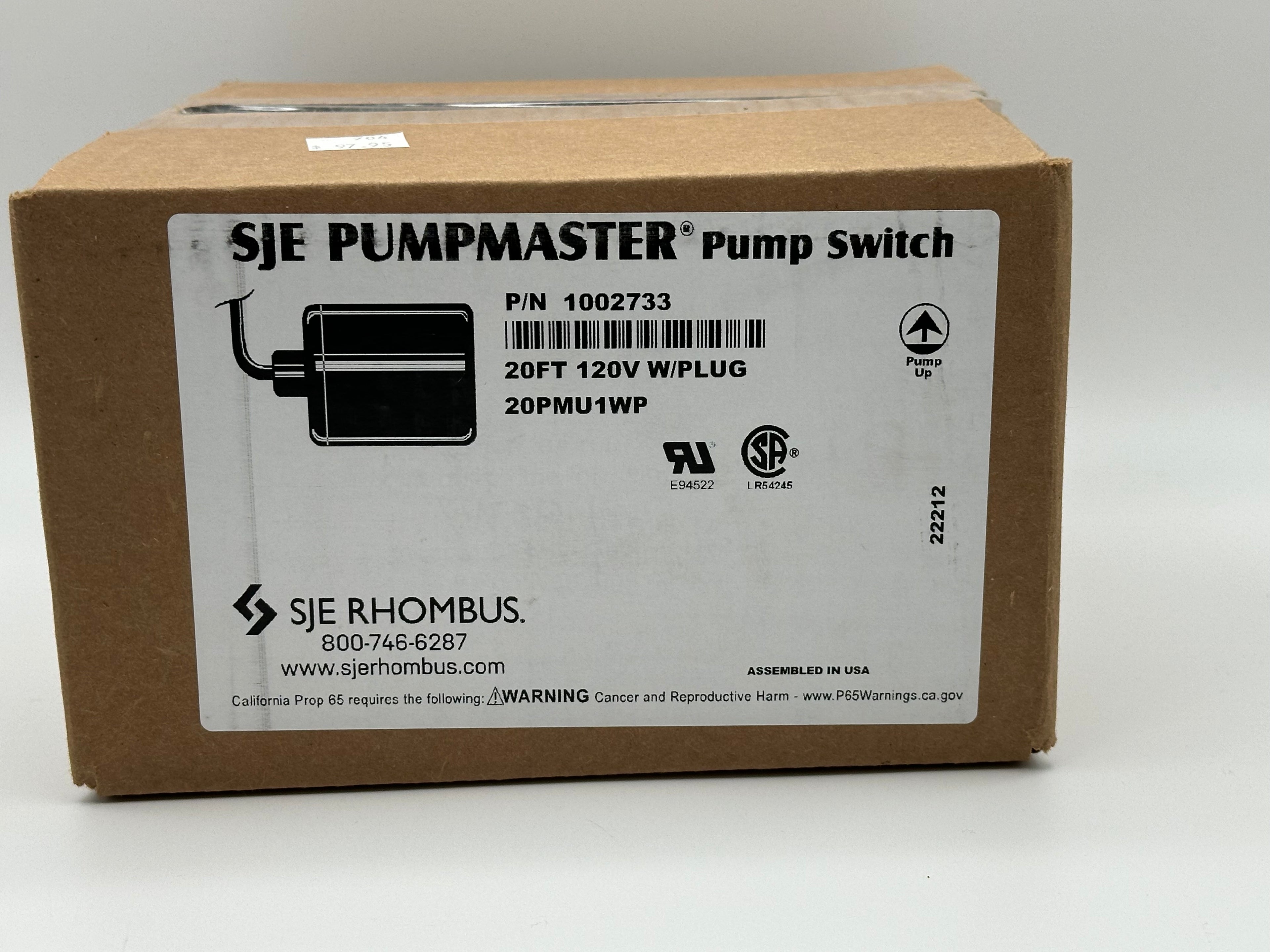 SJE Pumpmaster Pump Switch - 120V