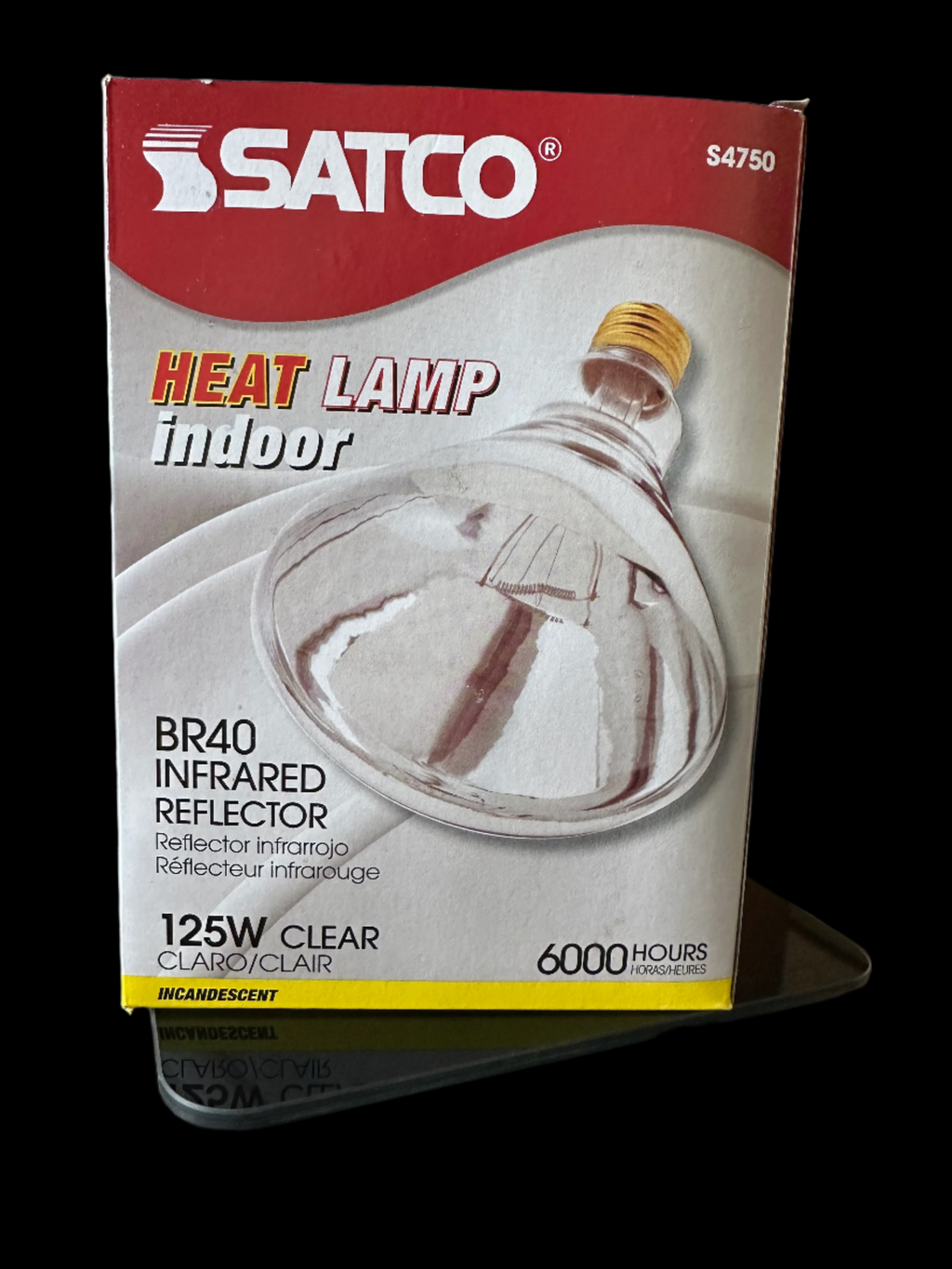 Satco Clear Heat Lamp Bulb - 125 Watt - BR40
