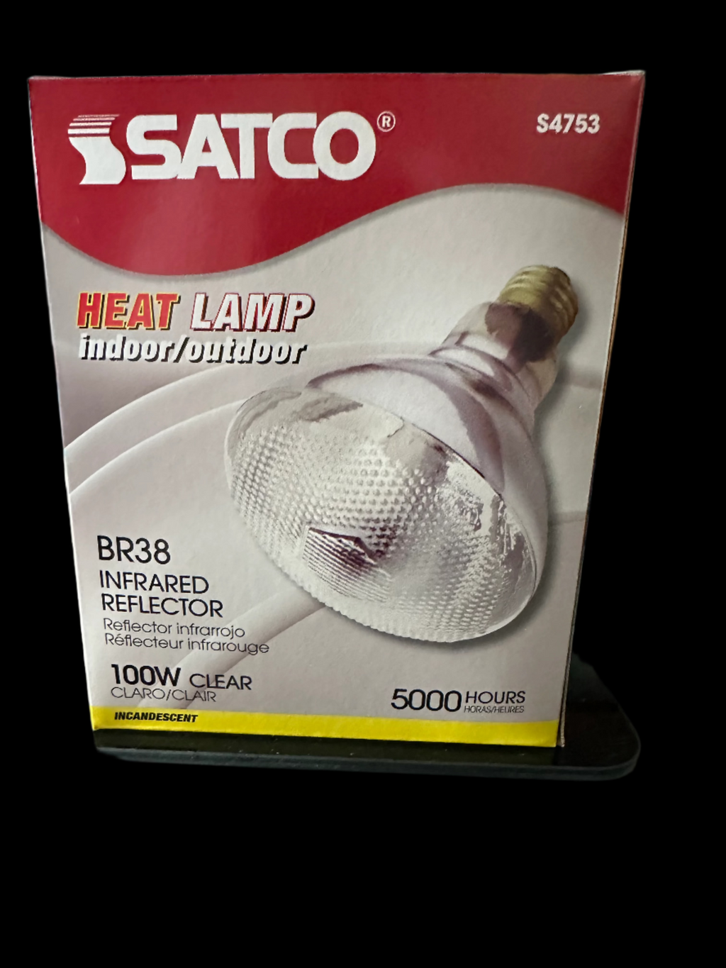 Clear Heat Lamp Incandescent Medium Base 120 Volt