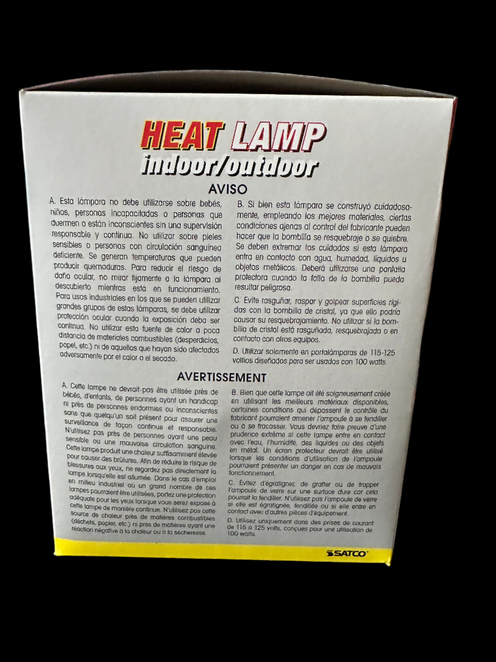 Clear Heat Lamp Incandescent Medium Base 120 Volt