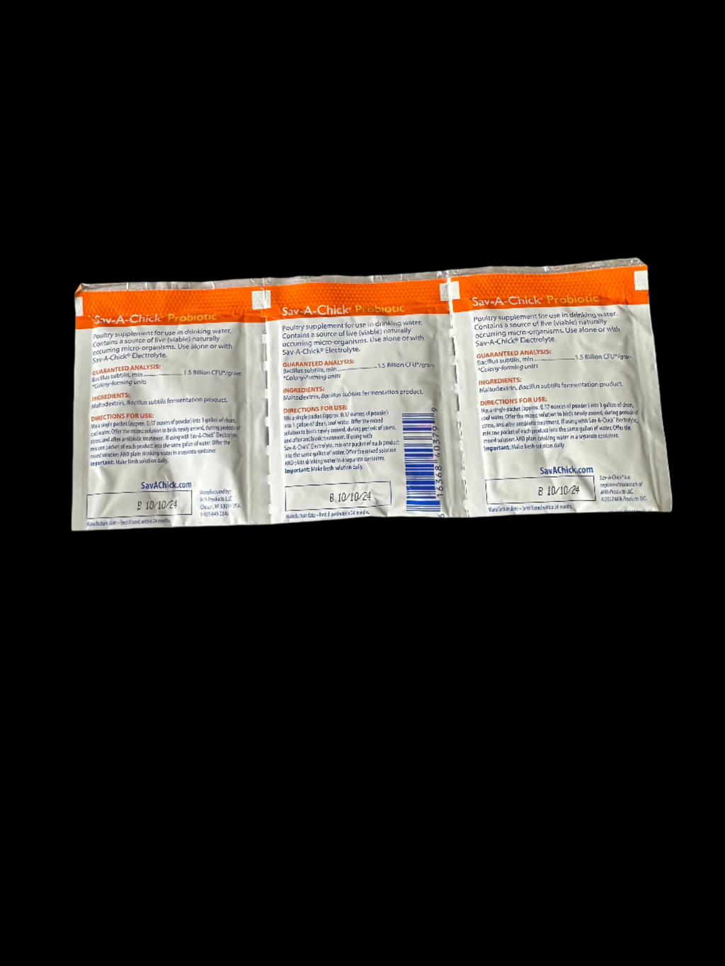 Chick Probiotic Supplement Strip - 3 Count