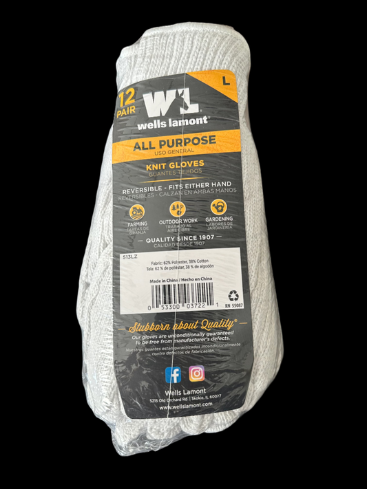 Wells Lamont String Gloves - 12 Pack - 513LZ