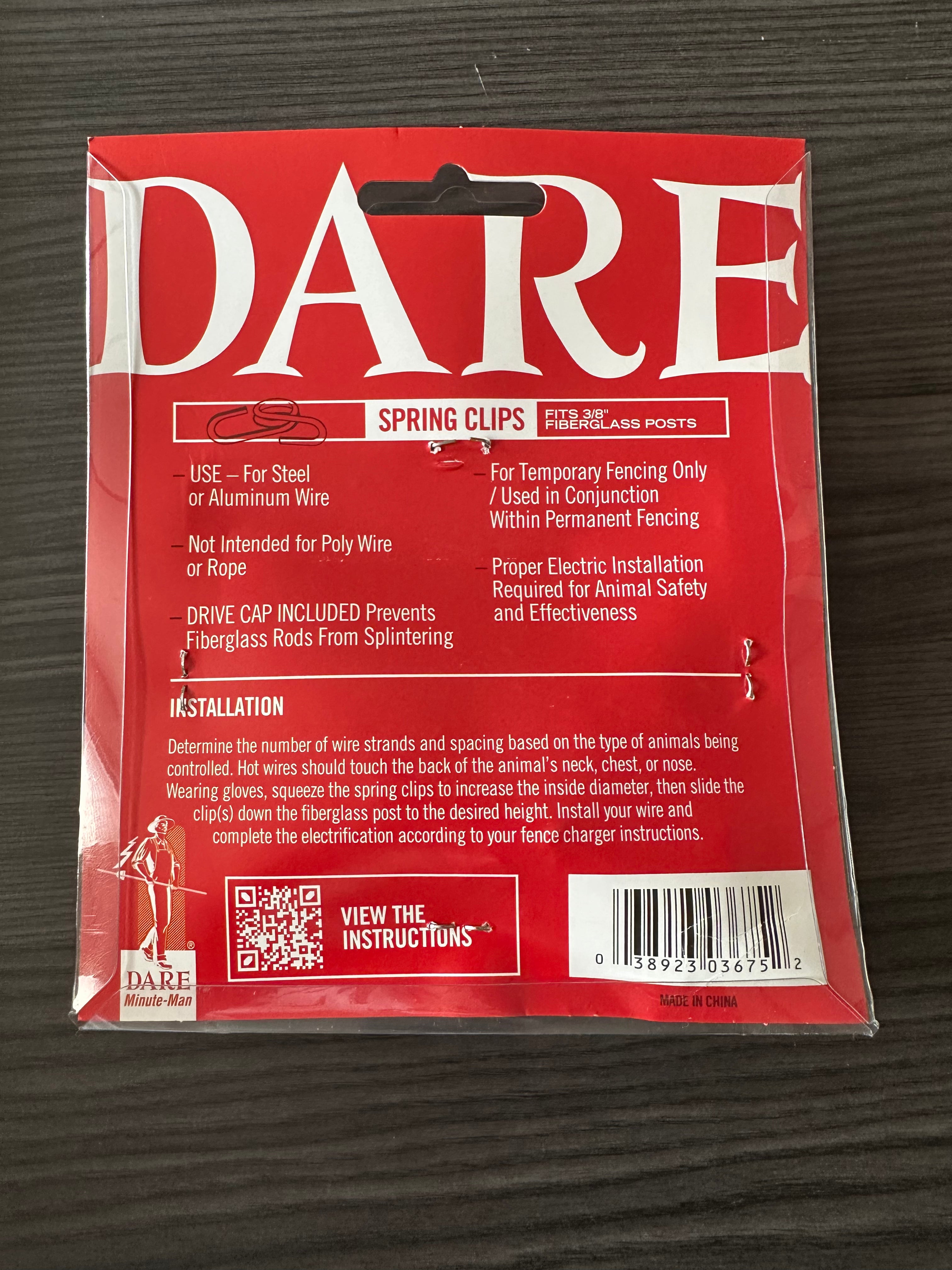 Dare Wire Clips For Fiberglass Posts - 3675-25