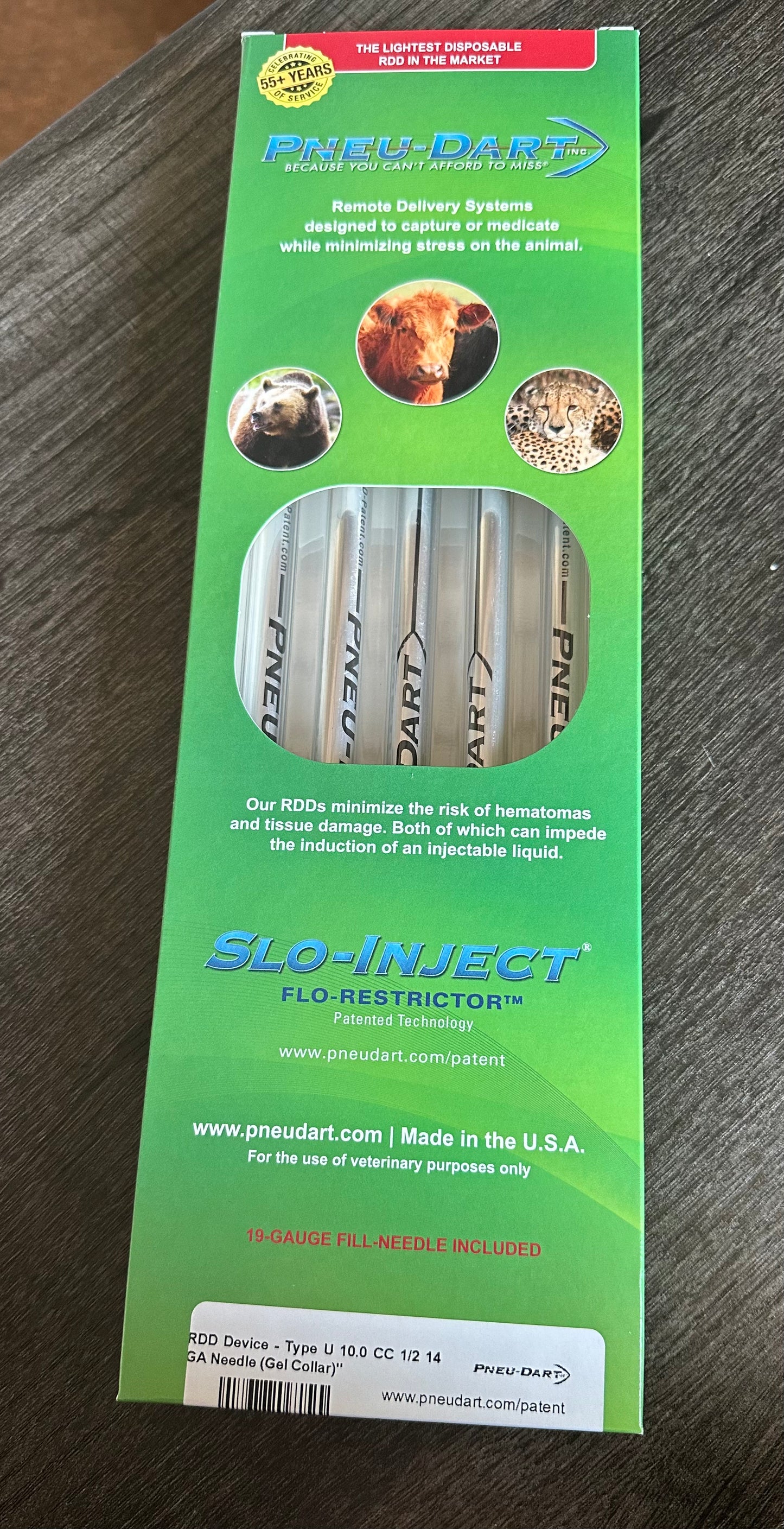 Pneu-Dart - 3/4" & 1/2" Needle Darts - Type P & U - 5 Pack