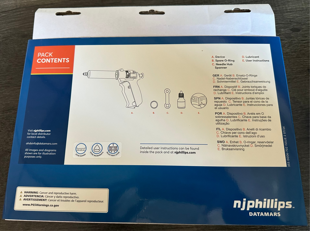 NJ Philips Syringe Repeater - Pistol Grip - 25 ML
