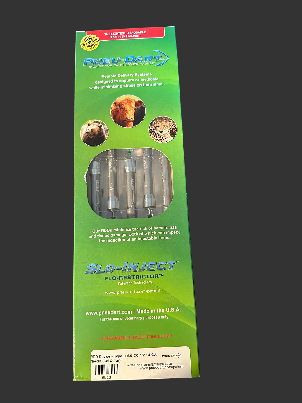 Pneu-Dart - 3/4" & 1/2" Needle Darts - Type P & U - 5 Pack