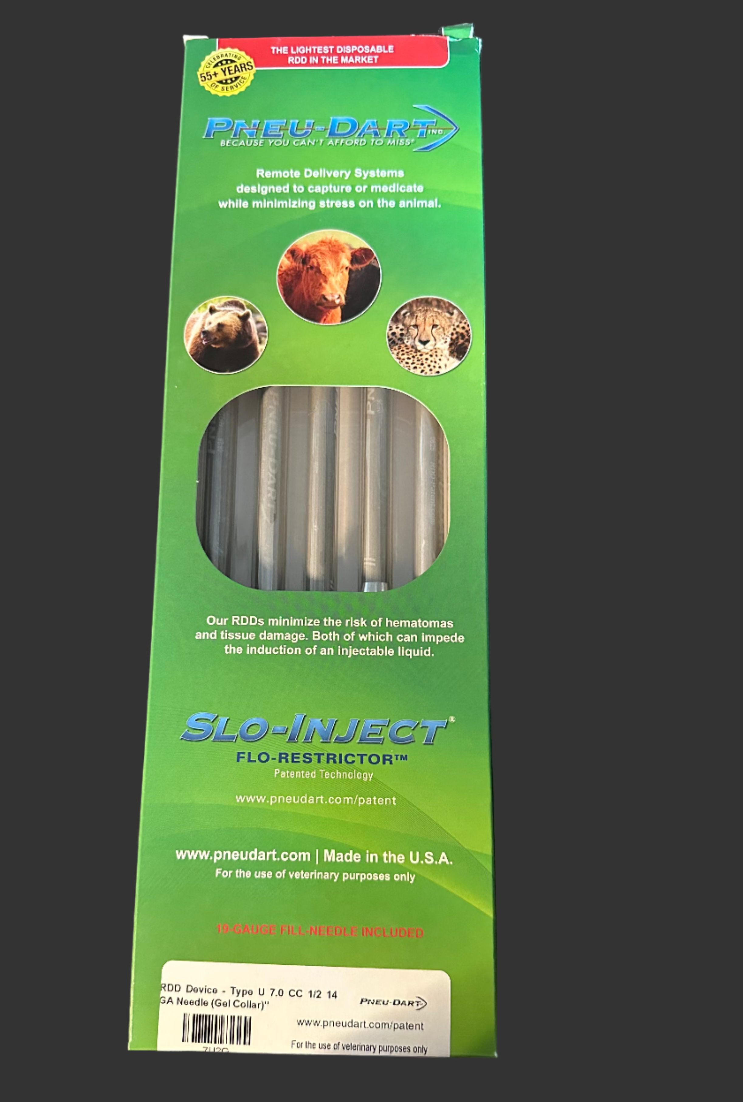 Pneu-Dart - 3/4" & 1/2" Needle Darts - Type P & U - 5 Pack