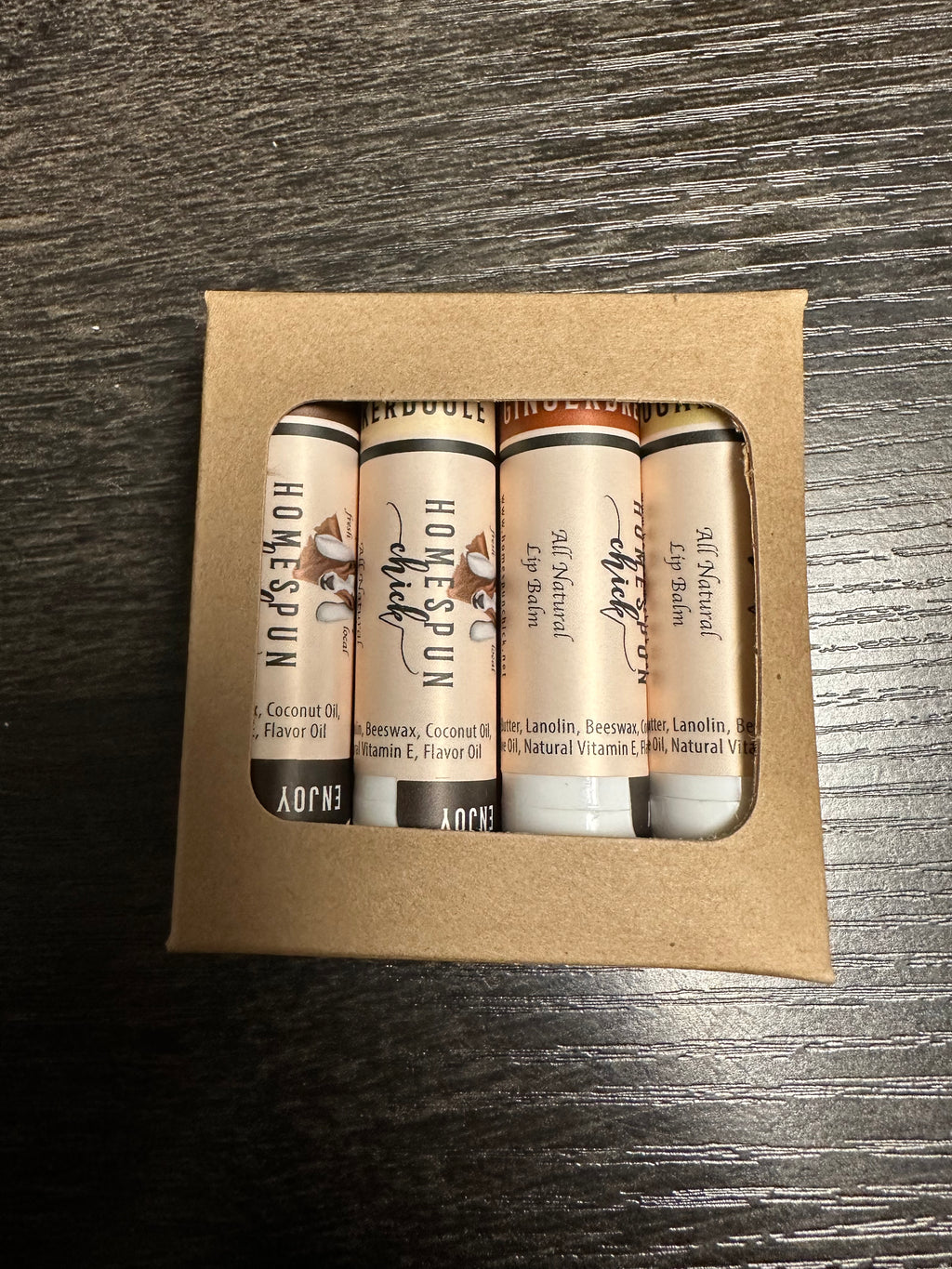 HomeSpun Chick Goat Milk Lip Balm - 4 Pack