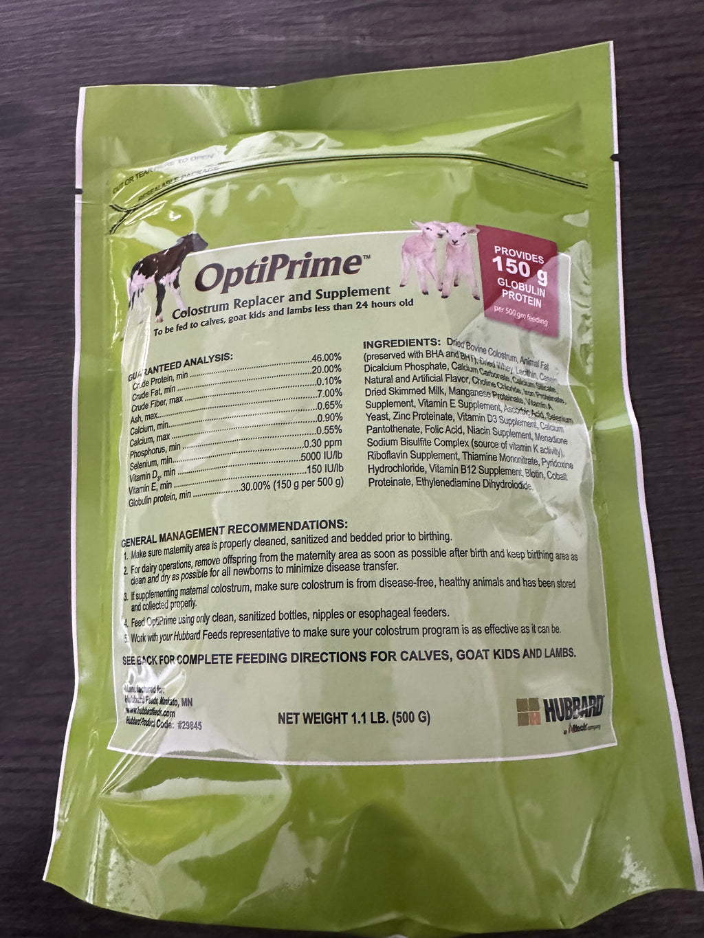 OptiPrime Colostrum Replacer