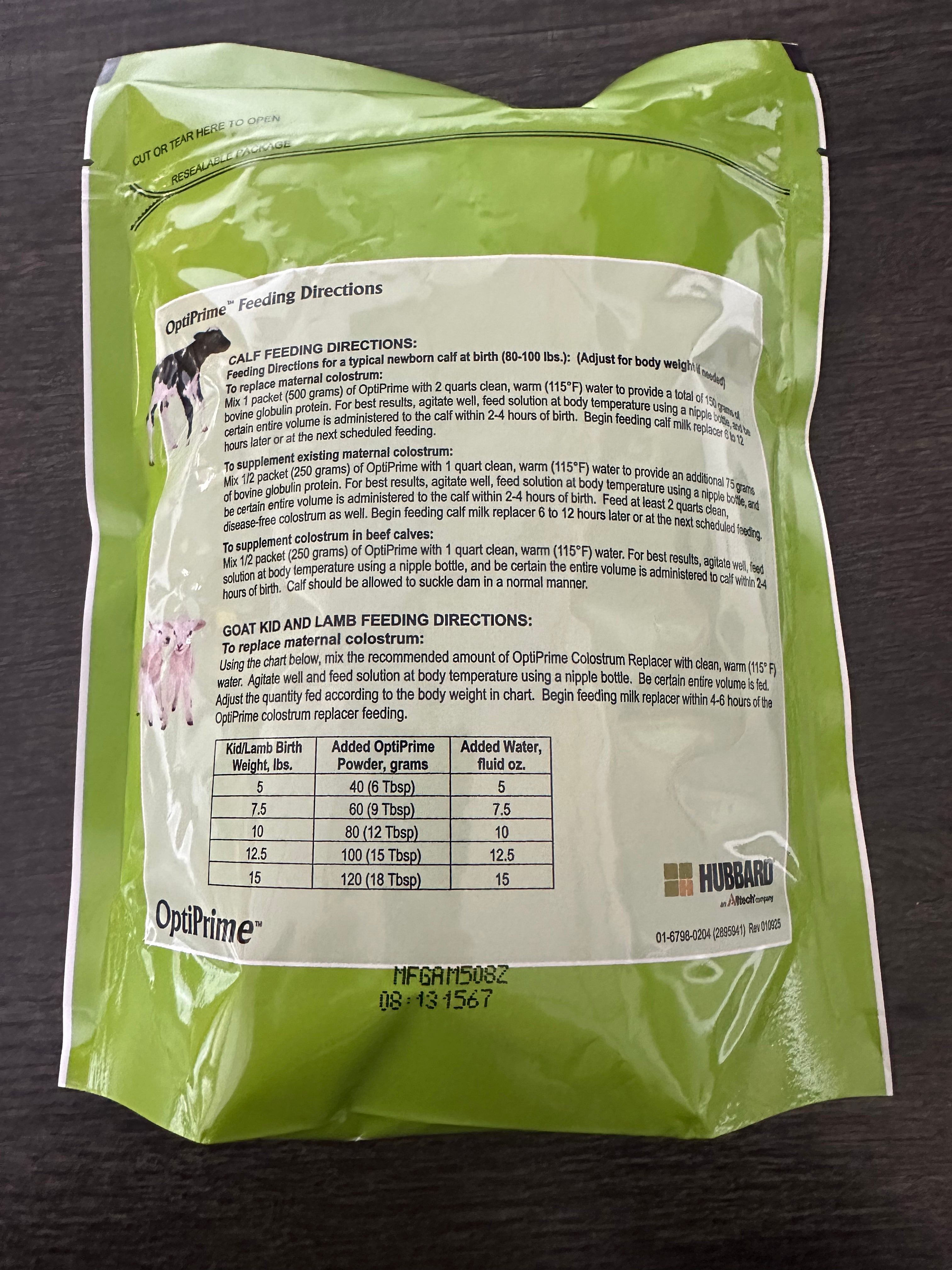 OptiPrime Colostrum Replacer