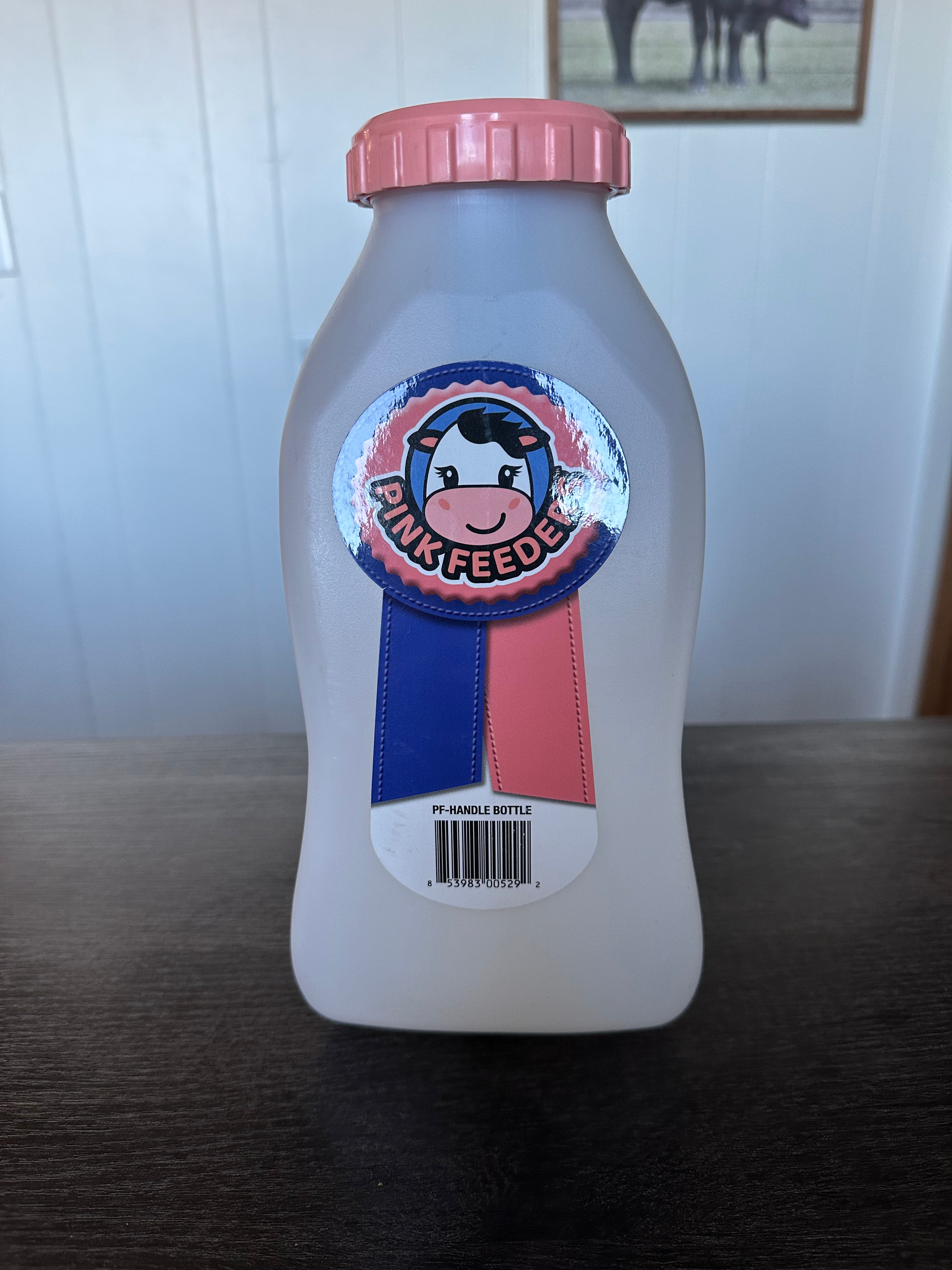 Pink Feeder Bottle with Handle - 2QT