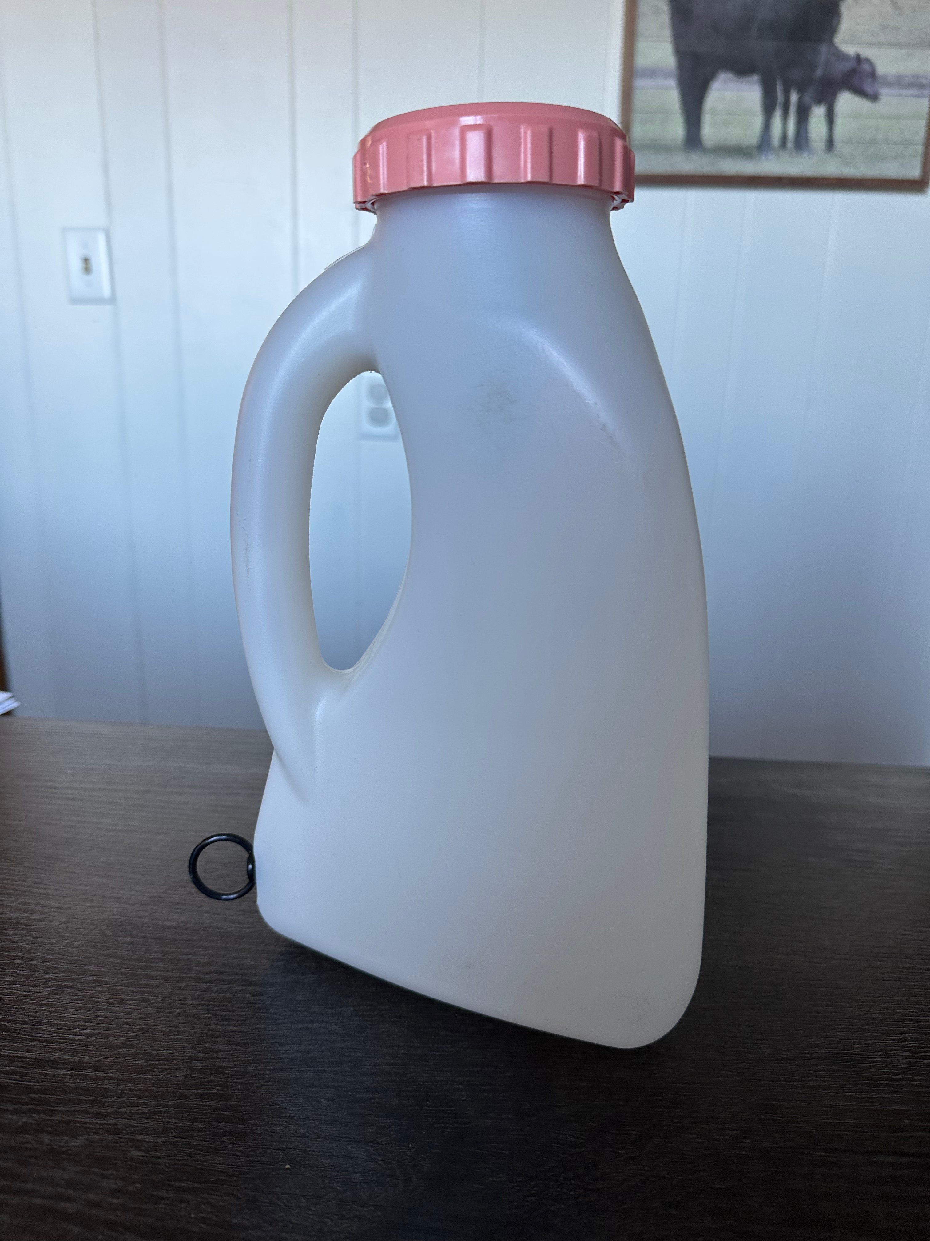 Pink Feeder Bottle with Handle - 2QT