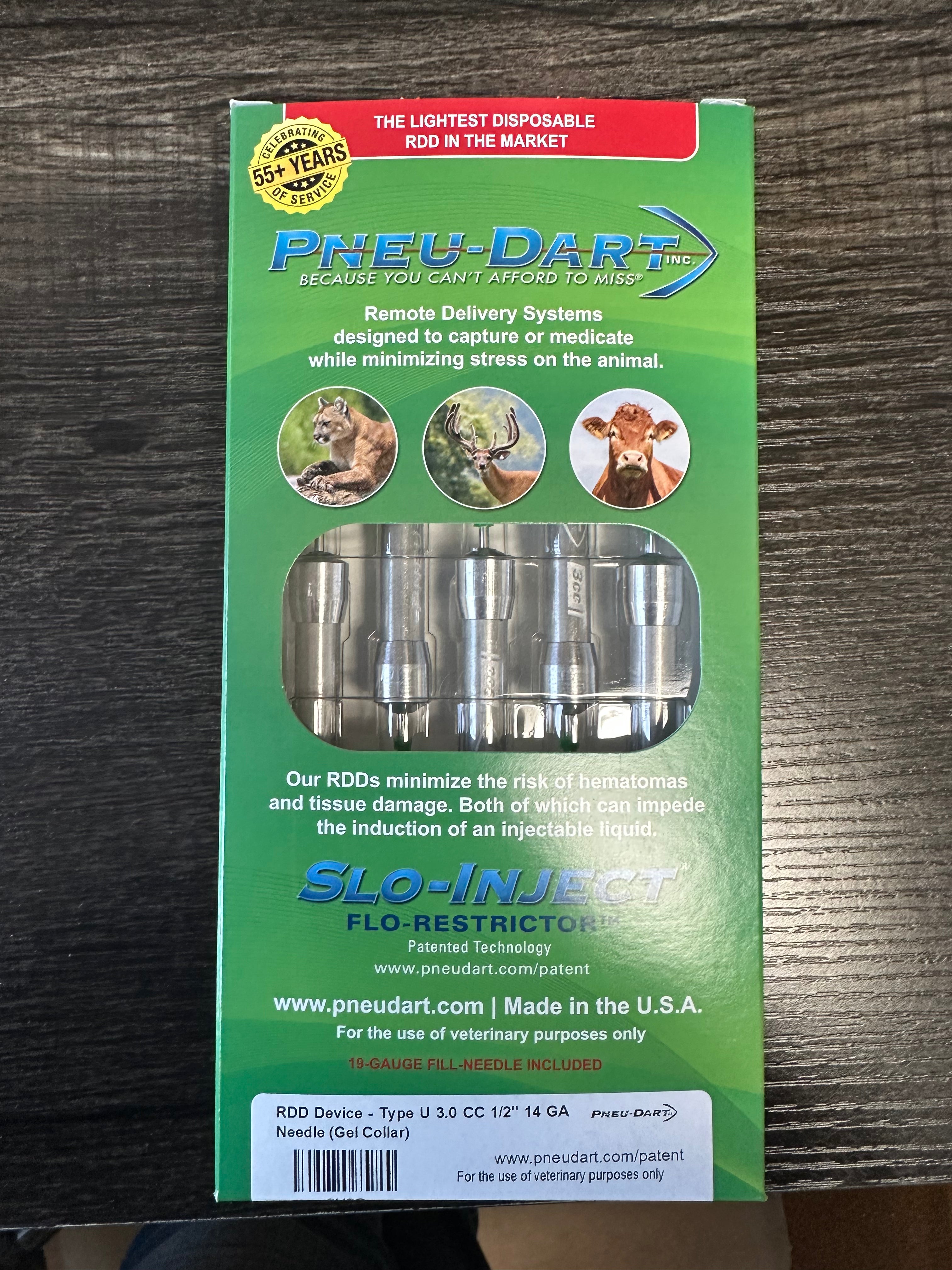 Pneu-Dart - 3/4" & 1/2" Needle Darts - Type P & U - 5 Pack